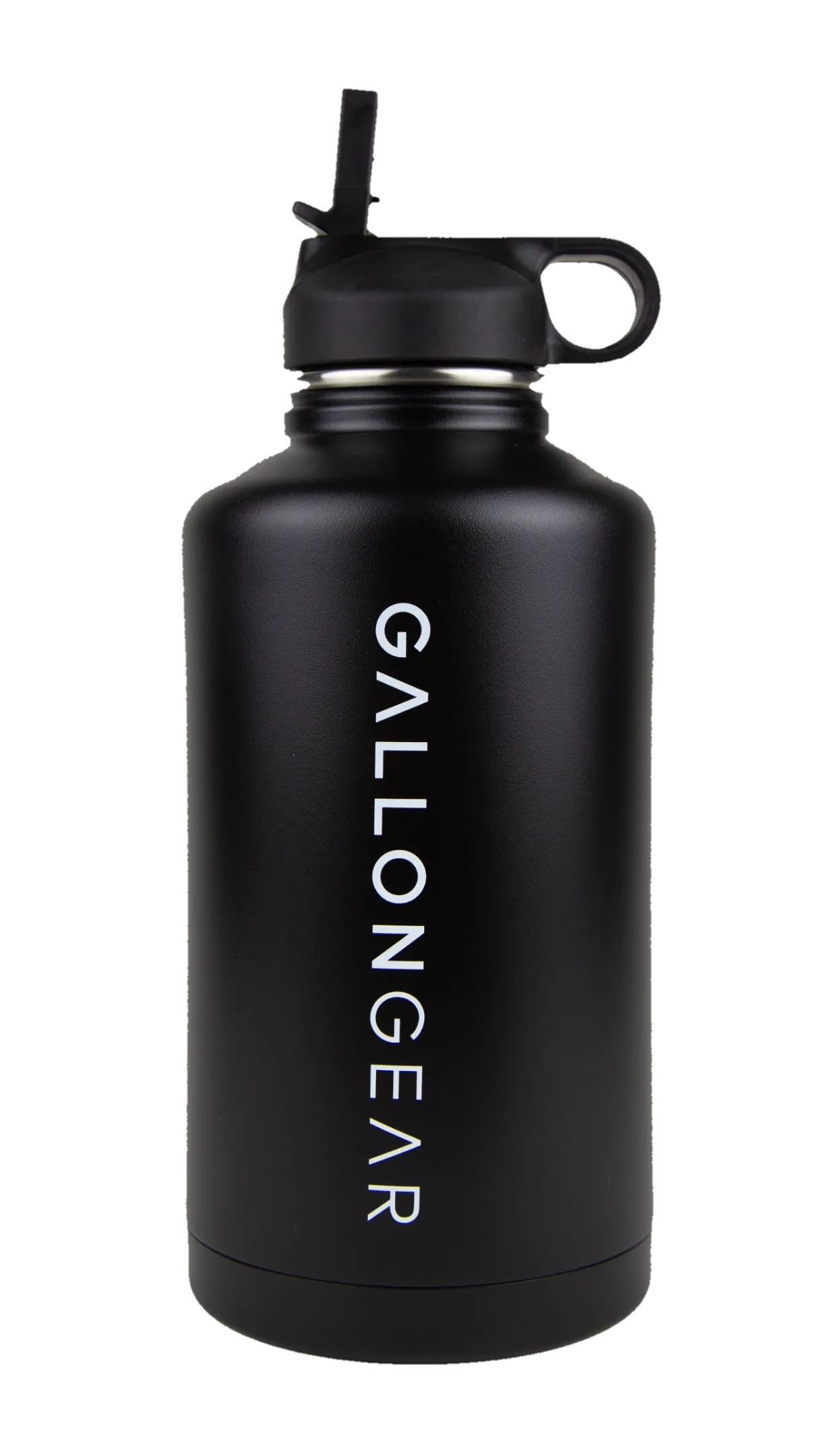* IN - STOCK * 2025 GALLON GEAR COMBO 40 OUNCE STAINLESS STEEL | GYM WATER BOTTLE WITH SLEEVE | NEOPRENE SLEEVE WITH CARRYING HANDLE (BLACK BOTTLE /BLACK/BROWN SLEEVE)