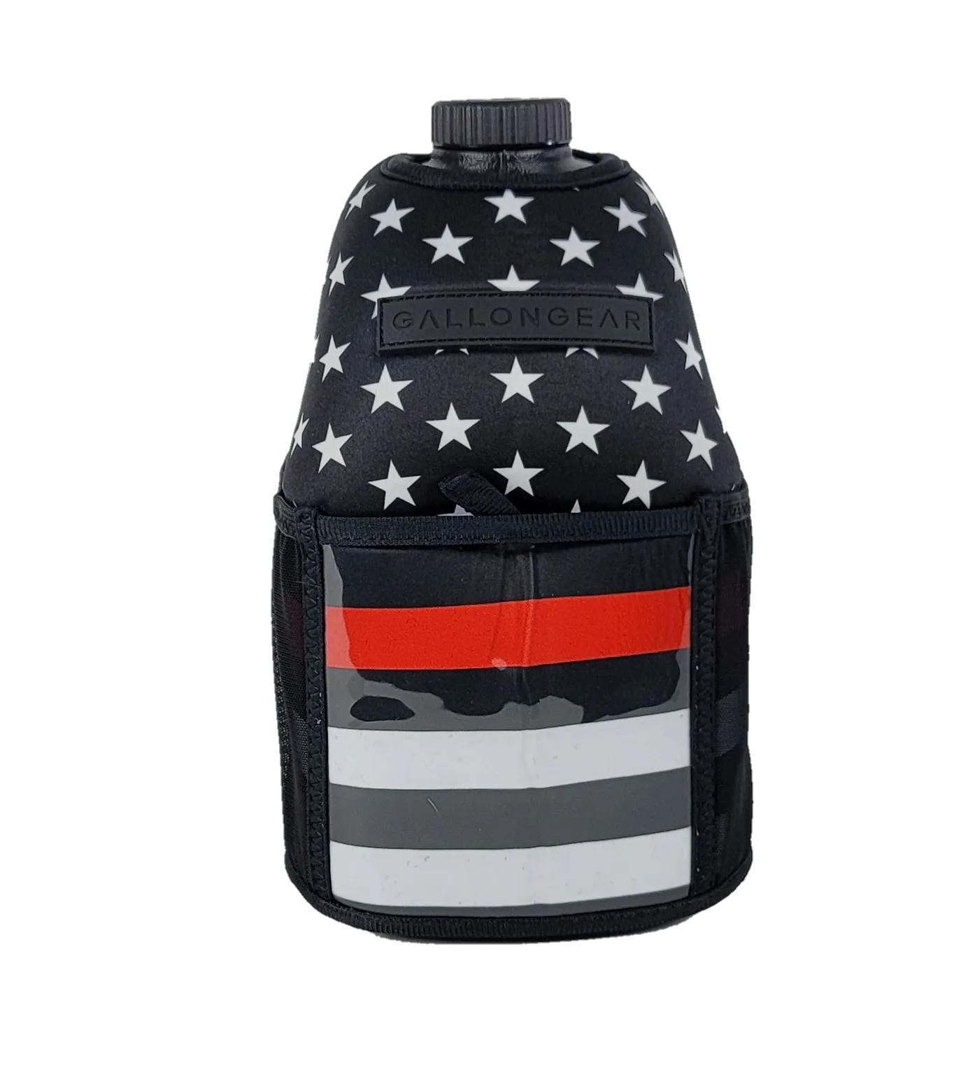 "2025" GALLON GEAR HALF GALLON BOOTY | GYM WATER BOTTLE SLEEVE (THIN RED LINE)#