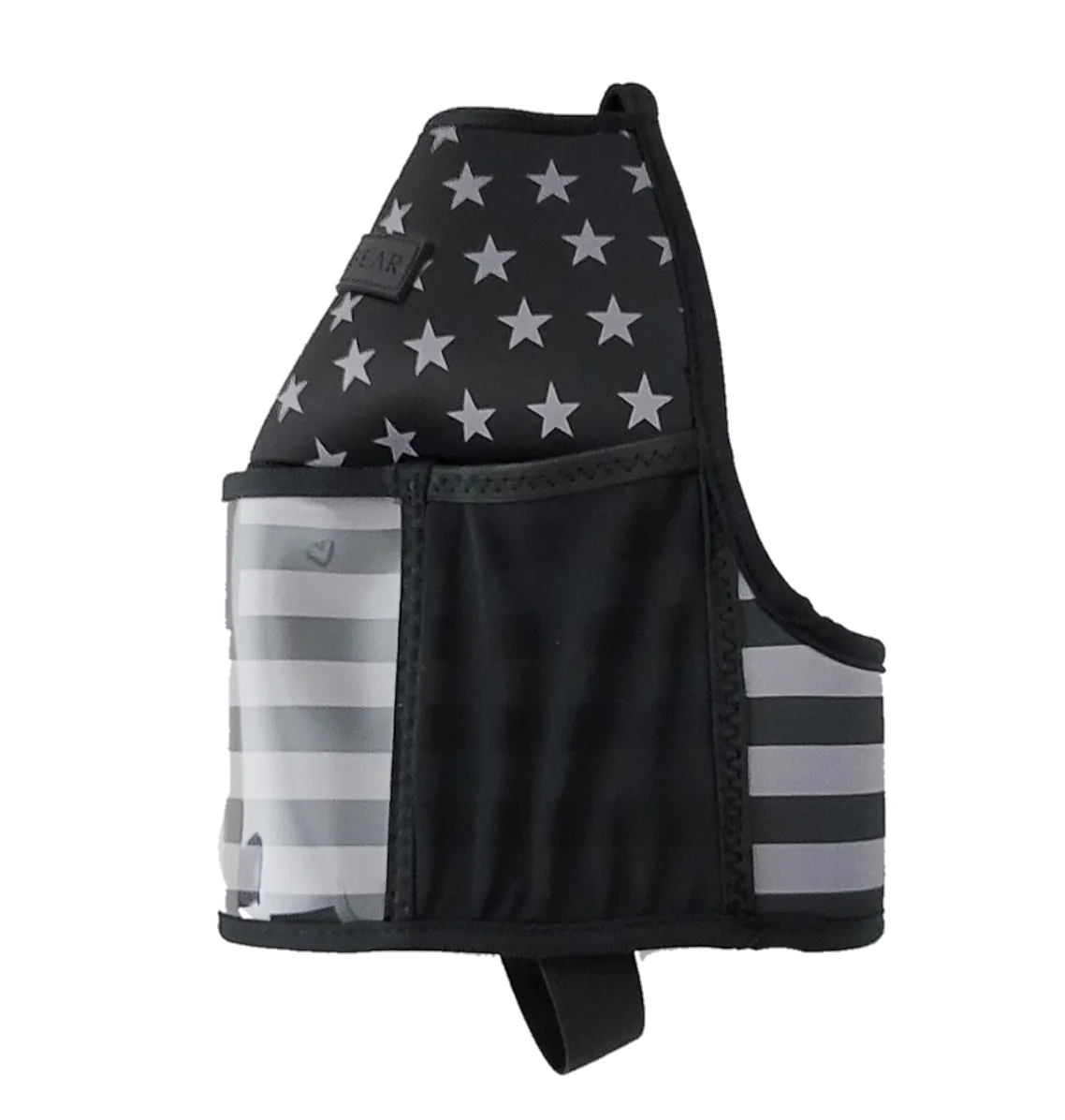 "2025" GALLON GEAR HALF GALLON BOOTY | GYM WATER BOTTLE SLEEVE (FLAG USA BLACK/GREY)