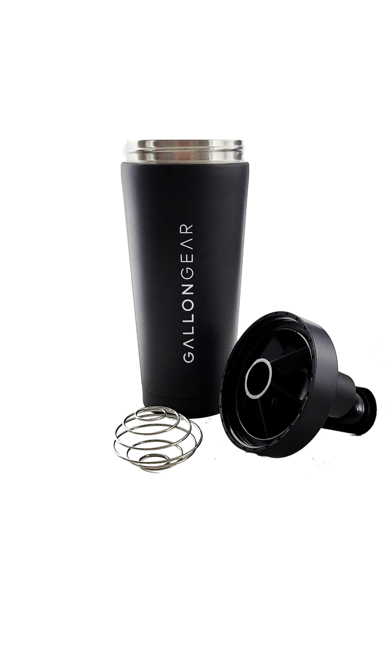 * IN STOCK * 2025 GALLON GEAR STAINLESS STEEL INSULATED SHAKER BOTTLE | SHAKER BALL AND MIXER LID INCLUDED 25oz/750ml CAPACITY | KEEPS LIQUIDS COLD FOR 24 HOURS AND HOT FOR 12 HOURS (BLACK)
