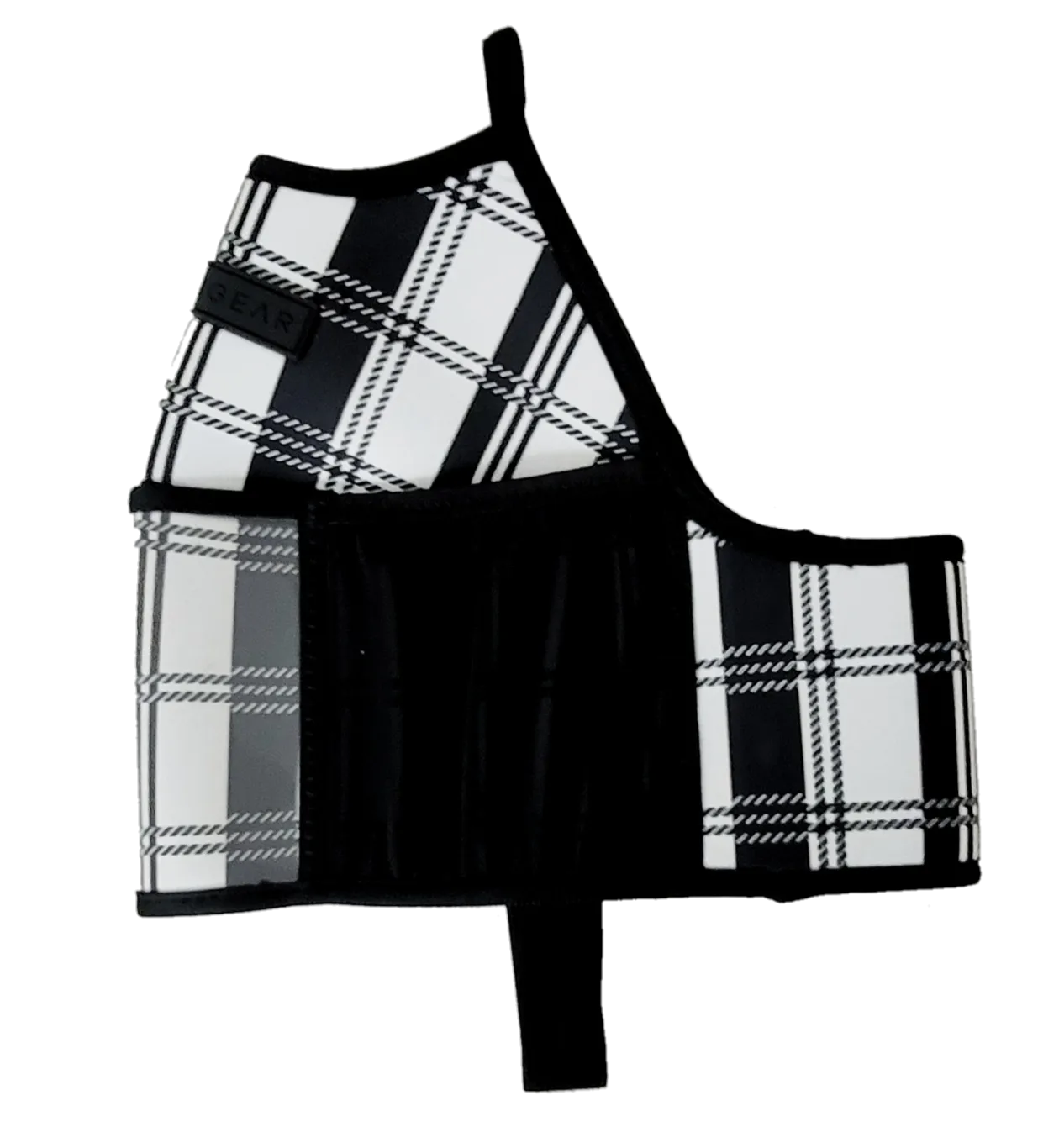 "2025" GALLON GEAR 1 GALLON BOOTY | GYM WATER BOTTLE SLEEVE (PLAID WHITE/BLACK)#