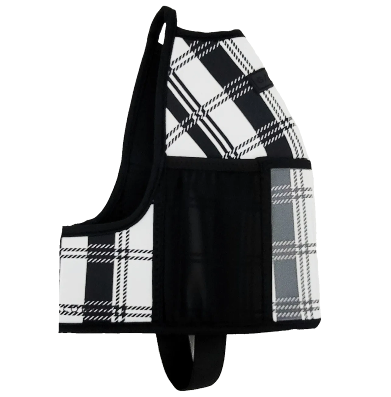 "2025" GALLON GEAR HALF GALLON BOOTY | GYM WATER BOTTLE SLEEVE (PLAID WHITE/BLACK)#