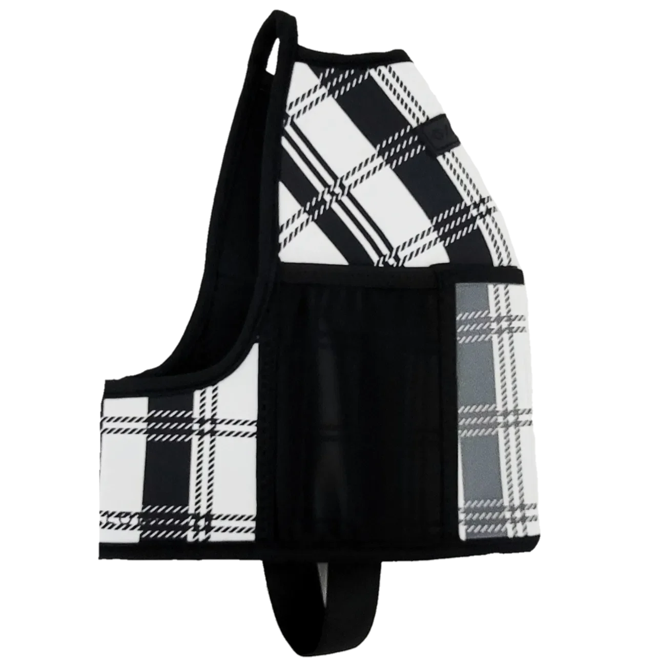 "2025" GALLON GEAR HALF GALLON BOOTY | GYM WATER BOTTLE SLEEVE (PLAID WHITE/BLACK)#