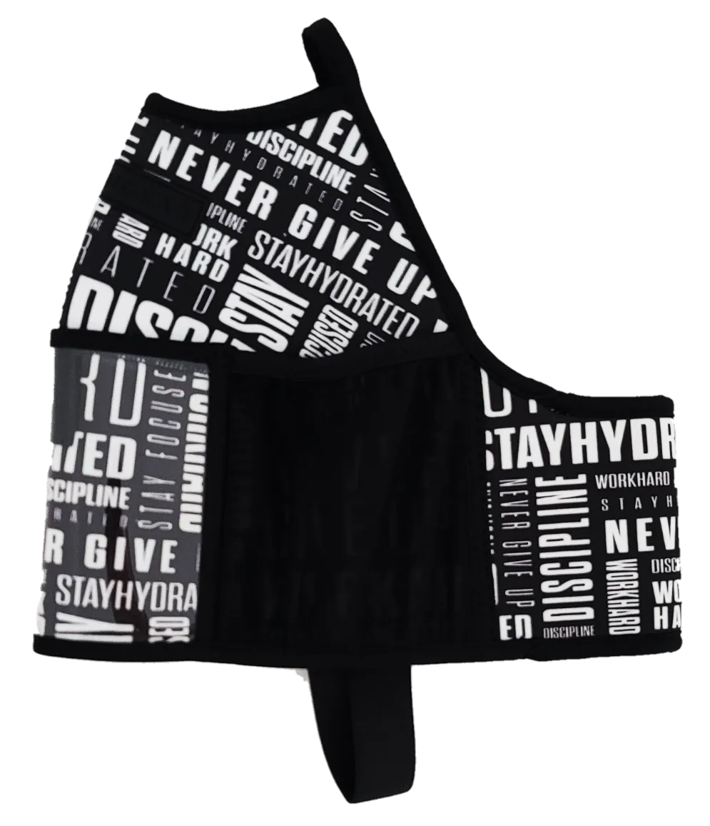 "2025" GALLON GEAR 1 GALLON BOOTY | GYM WATER BOTTLE SLEEVE (MOTIVATION BLACK/WHITE)