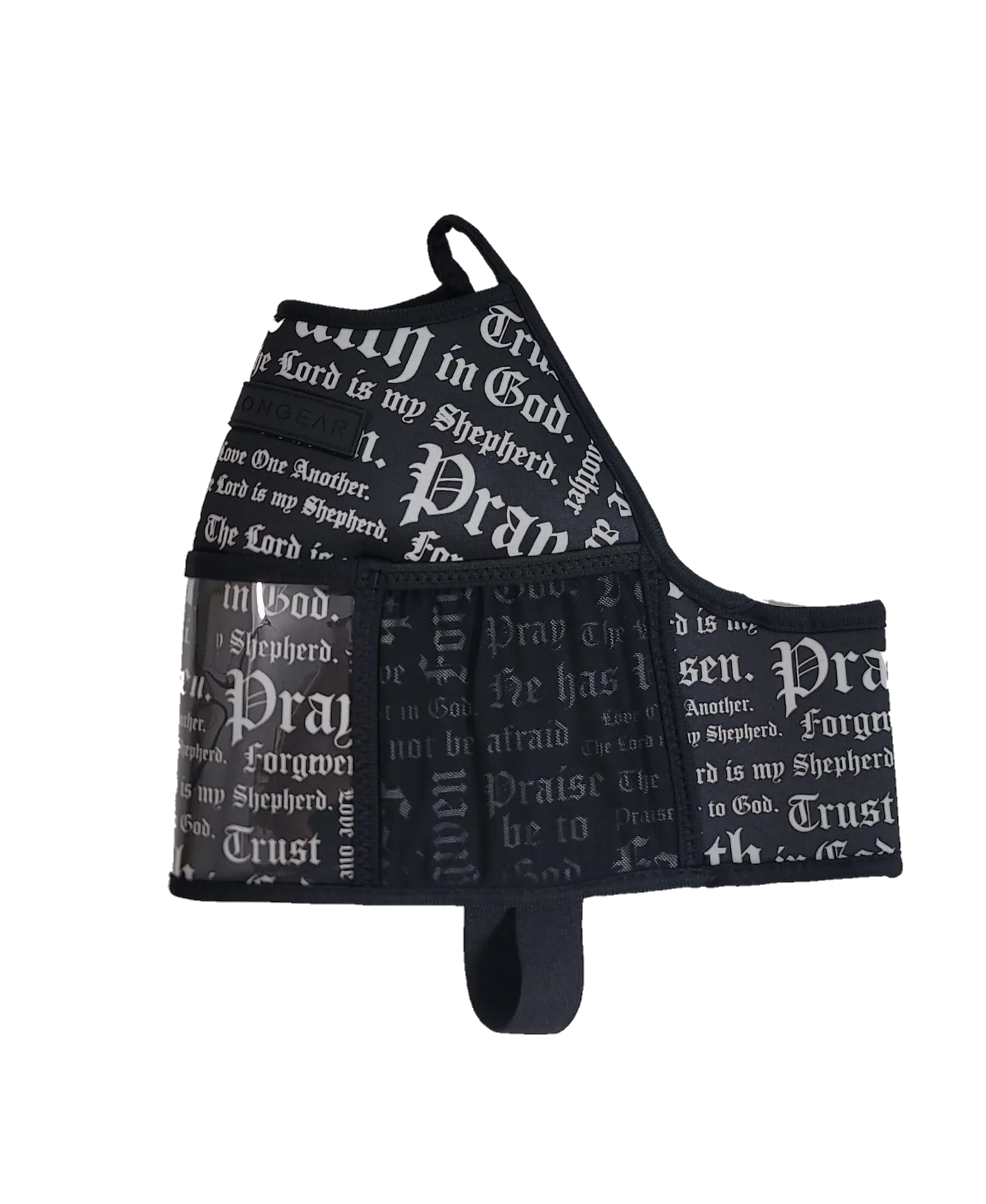 "2025" GALLON GEAR BOOTY 1 GALLON | GYM WATER BOTTLE SLEEVE (SCRIPTURE BLACK/WHITE)#