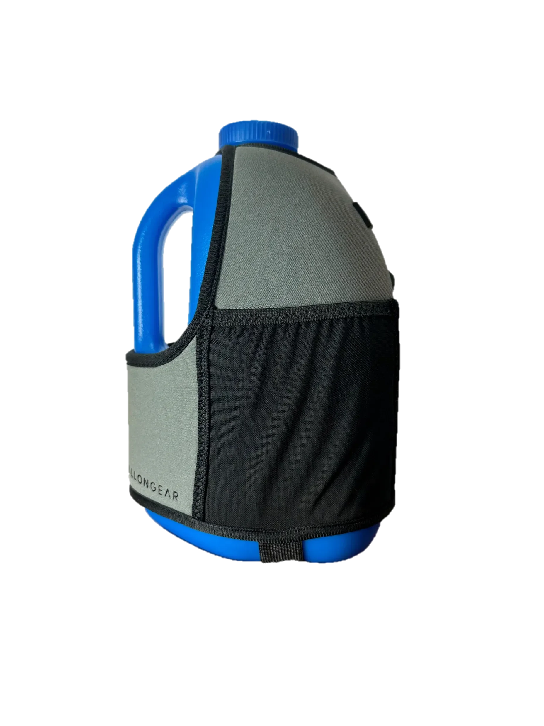 One Gallon Jug Water Bottle with Straw | Insulated Gym Sports Sleeve Combo | Gallon Gear | Grey