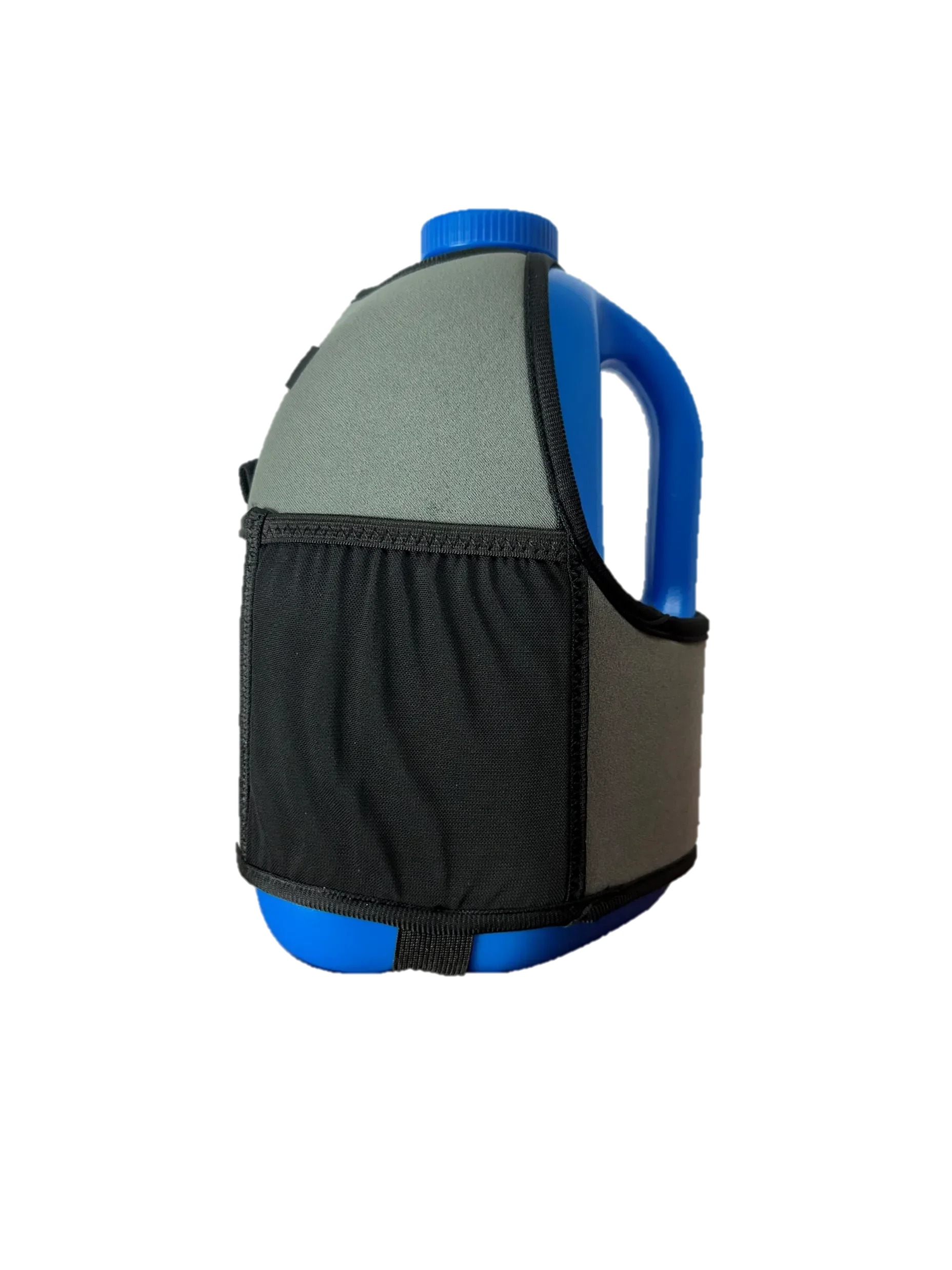 One Gallon Jug Water Bottle with Straw | Insulated Gym Sports Sleeve Combo | Gallon Gear | Grey