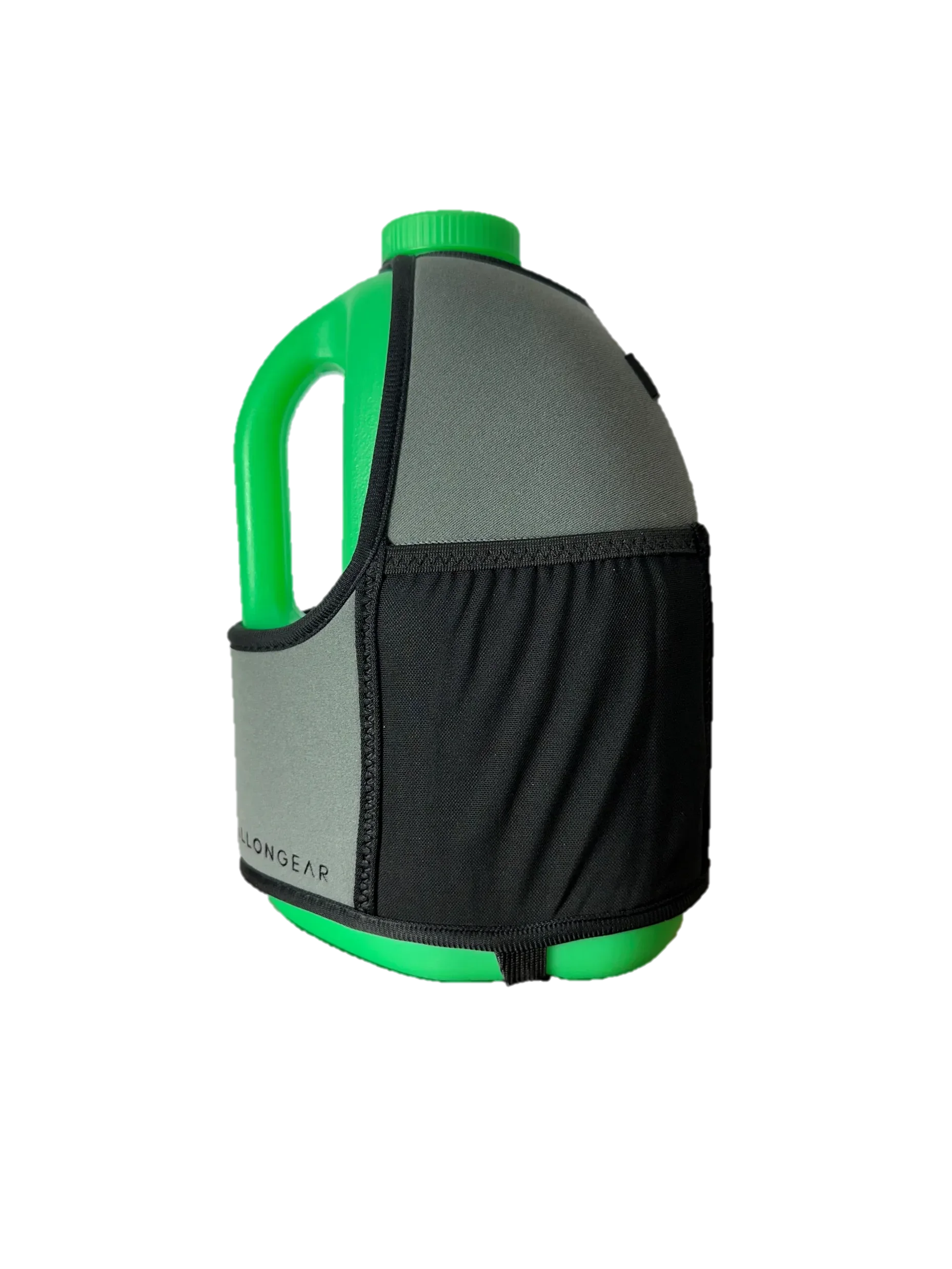 One Gallon Jug Water Bottle with Straw | Insulated Gym Sports Sleeve Combo | Gallon Gear | Grey
