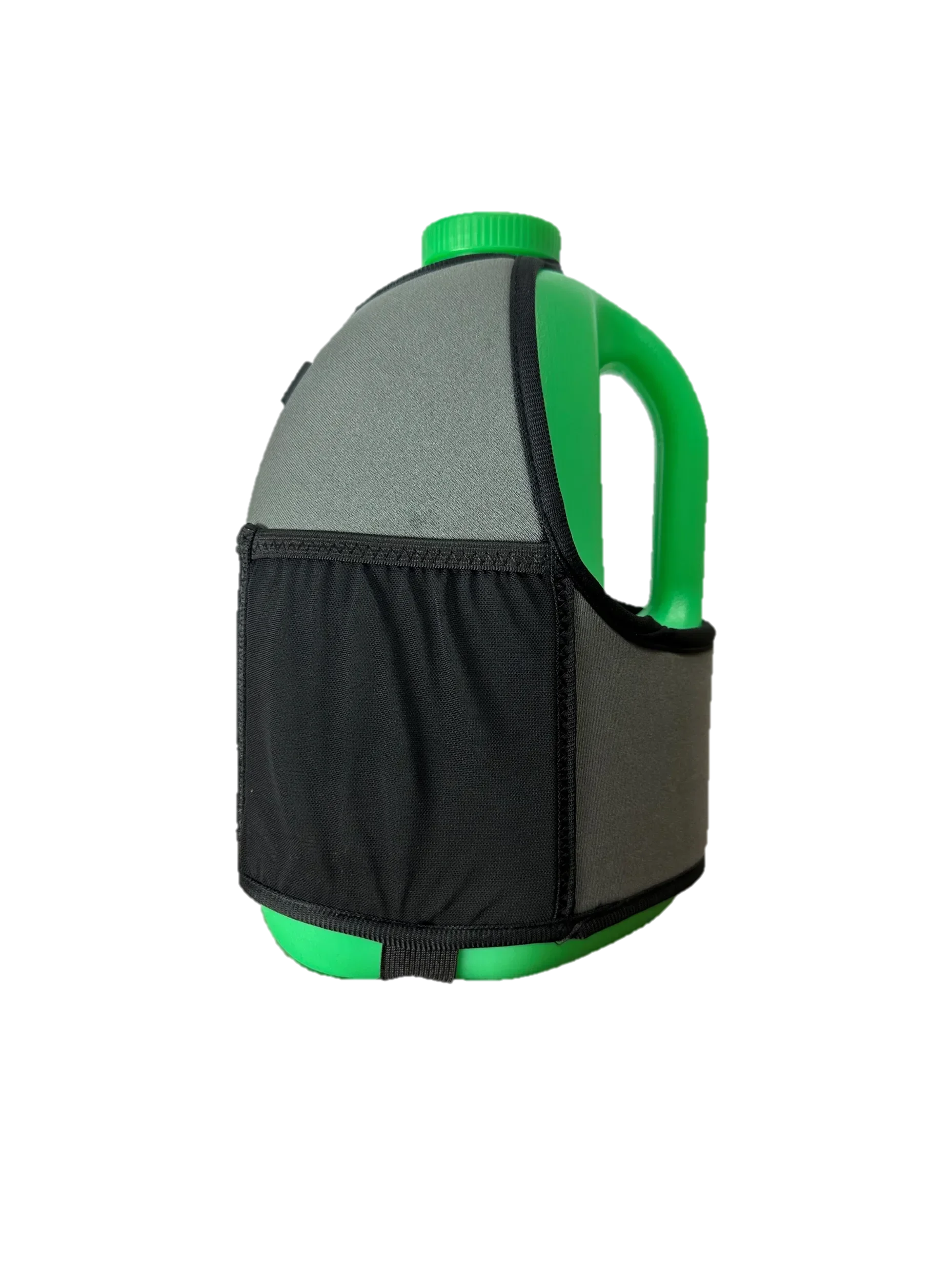One Gallon Jug Water Bottle with Straw | Insulated Gym Sports Sleeve Combo | Gallon Gear | Grey