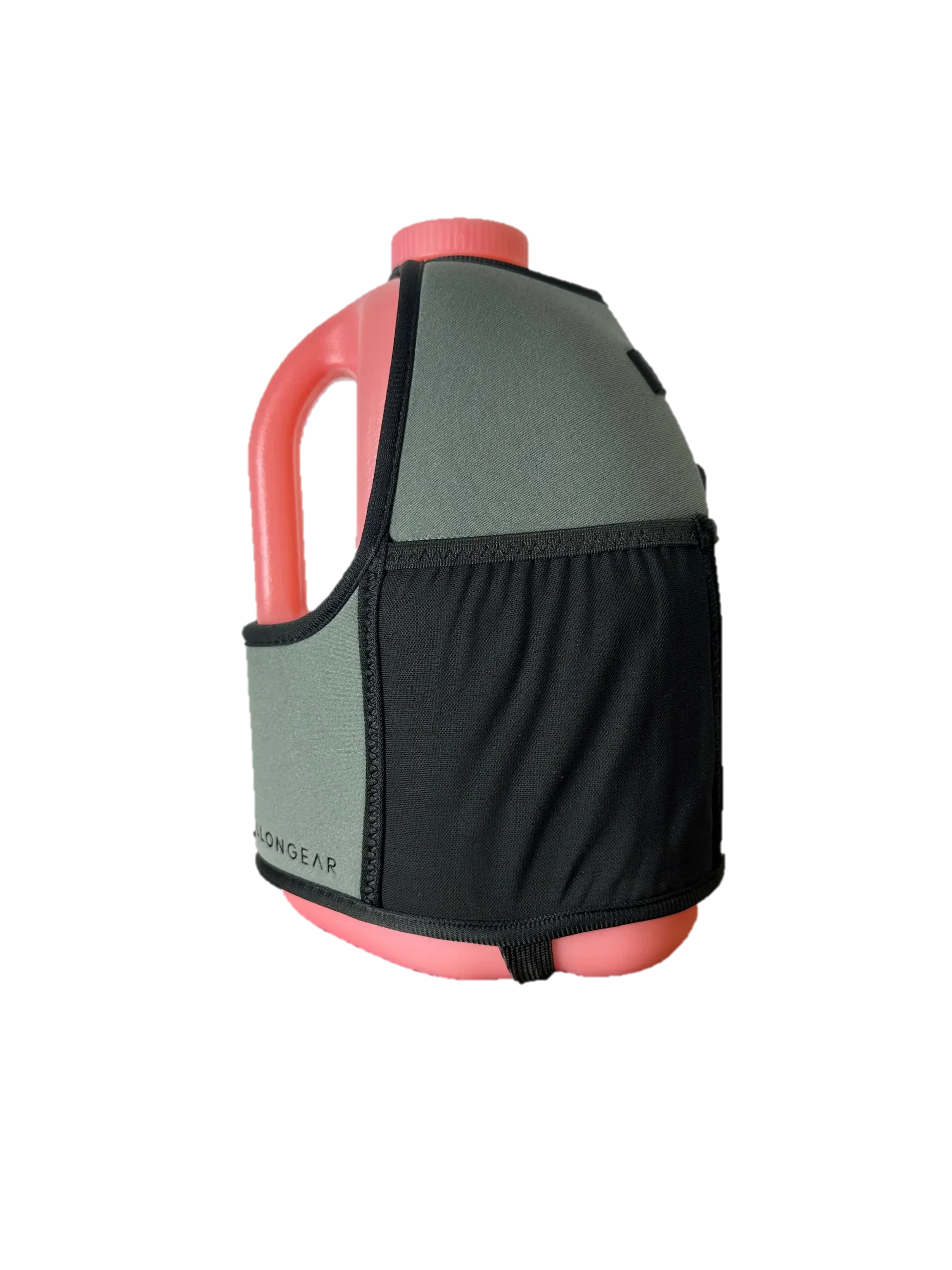 One Gallon Jug Water Bottle with Straw | Insulated Gym Sports Sleeve Combo | Gallon Gear | Grey