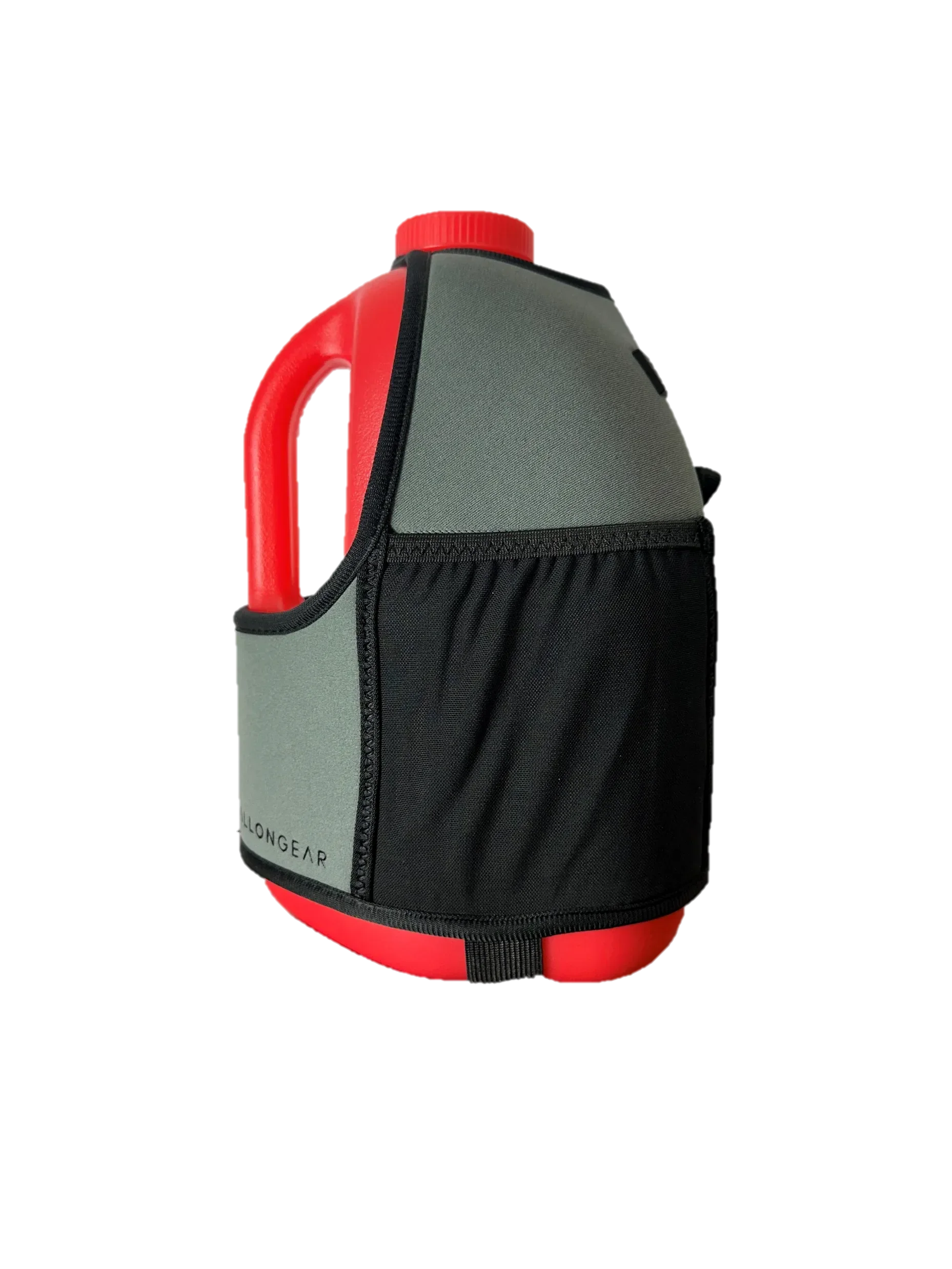 One Gallon Jug Water Bottle with Straw | Insulated Gym Sports Sleeve Combo | Gallon Gear | Grey
