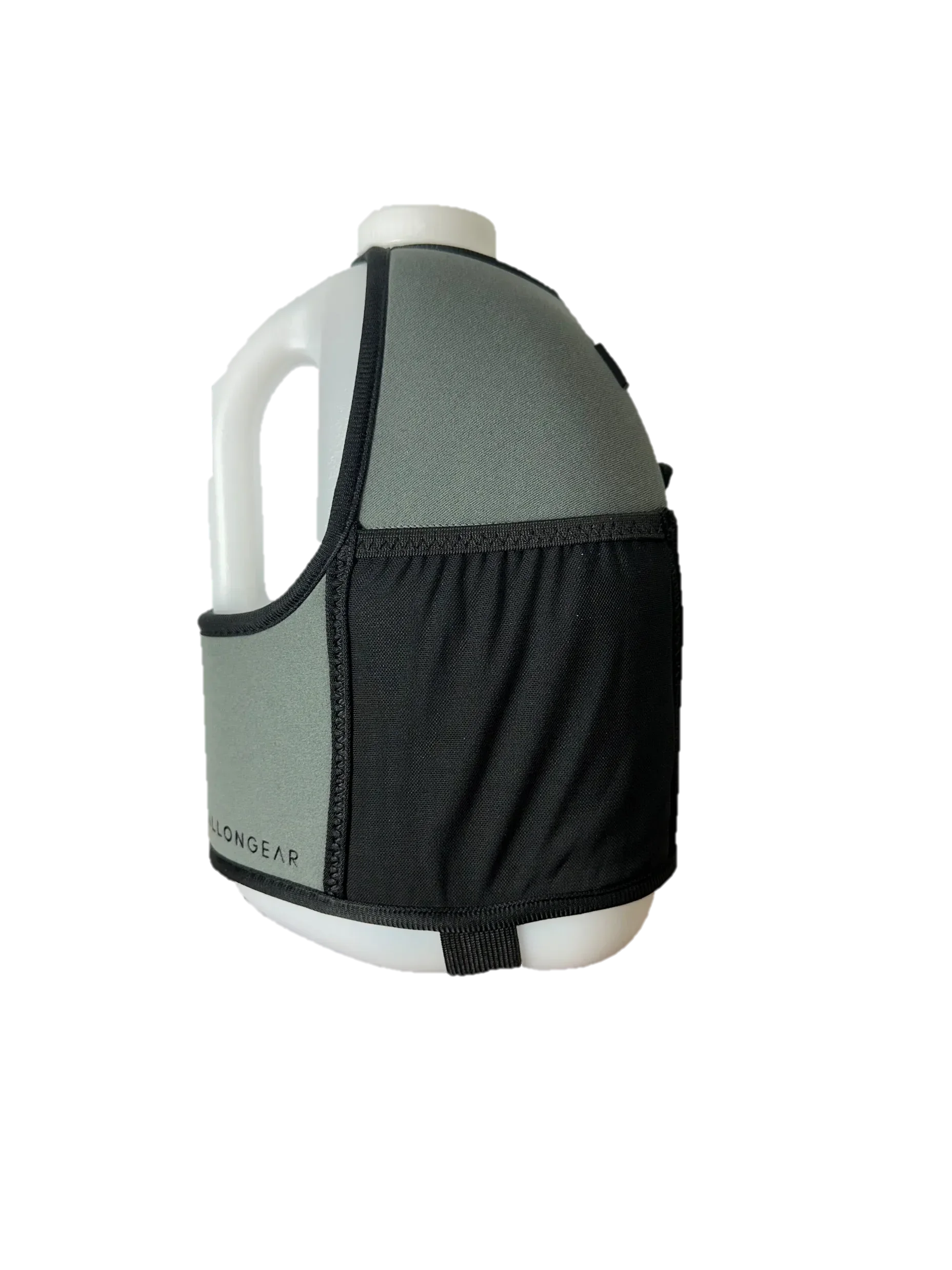 One Gallon Jug Water Bottle with Straw | Insulated Gym Sports Sleeve Combo | Gallon Gear | Grey