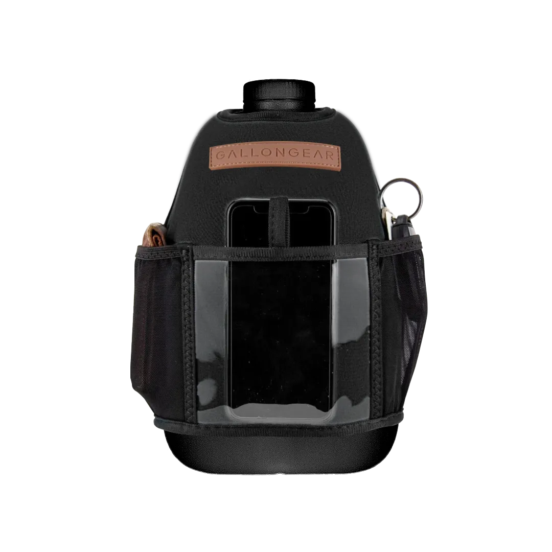 "2025" GALLON GEAR 1 GALLON BOOTY | GYM WATER BOTTLE SLEEVE (BLACK/BROWN)
