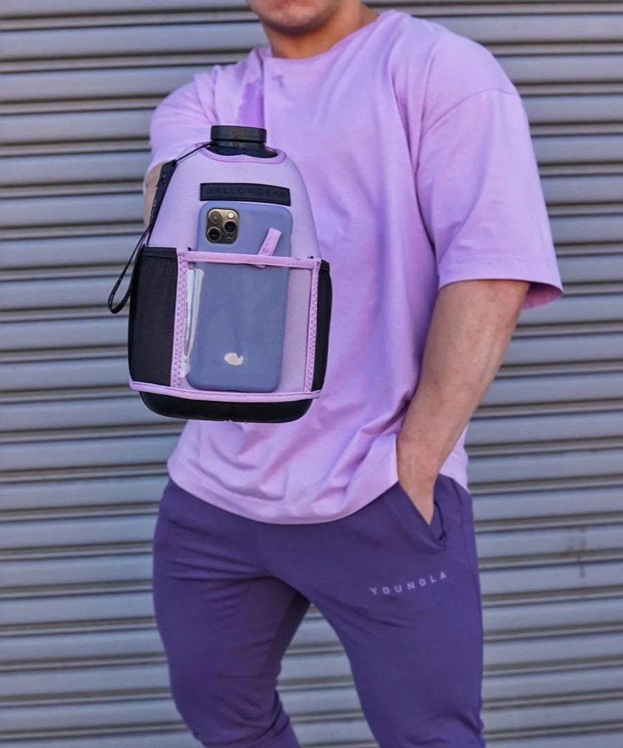 "2025" GALLON GEAR 1 GALLON BOOTY | GYM WATER BOTTLE SLEEVE (LAVENDER)#
