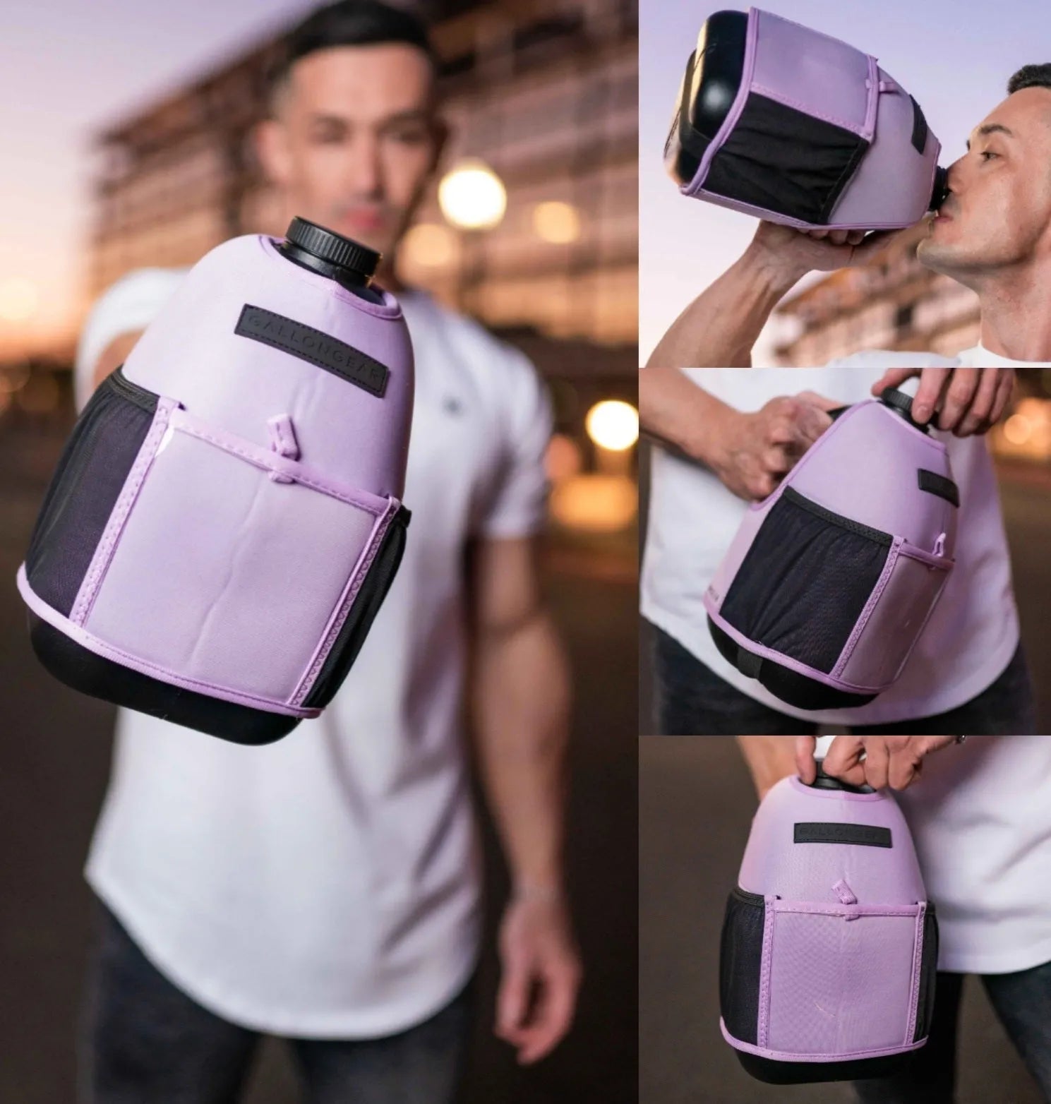 "2025" GALLON GEAR 1 GALLON BOOTY | GYM WATER BOTTLE SLEEVE (LAVENDER)#