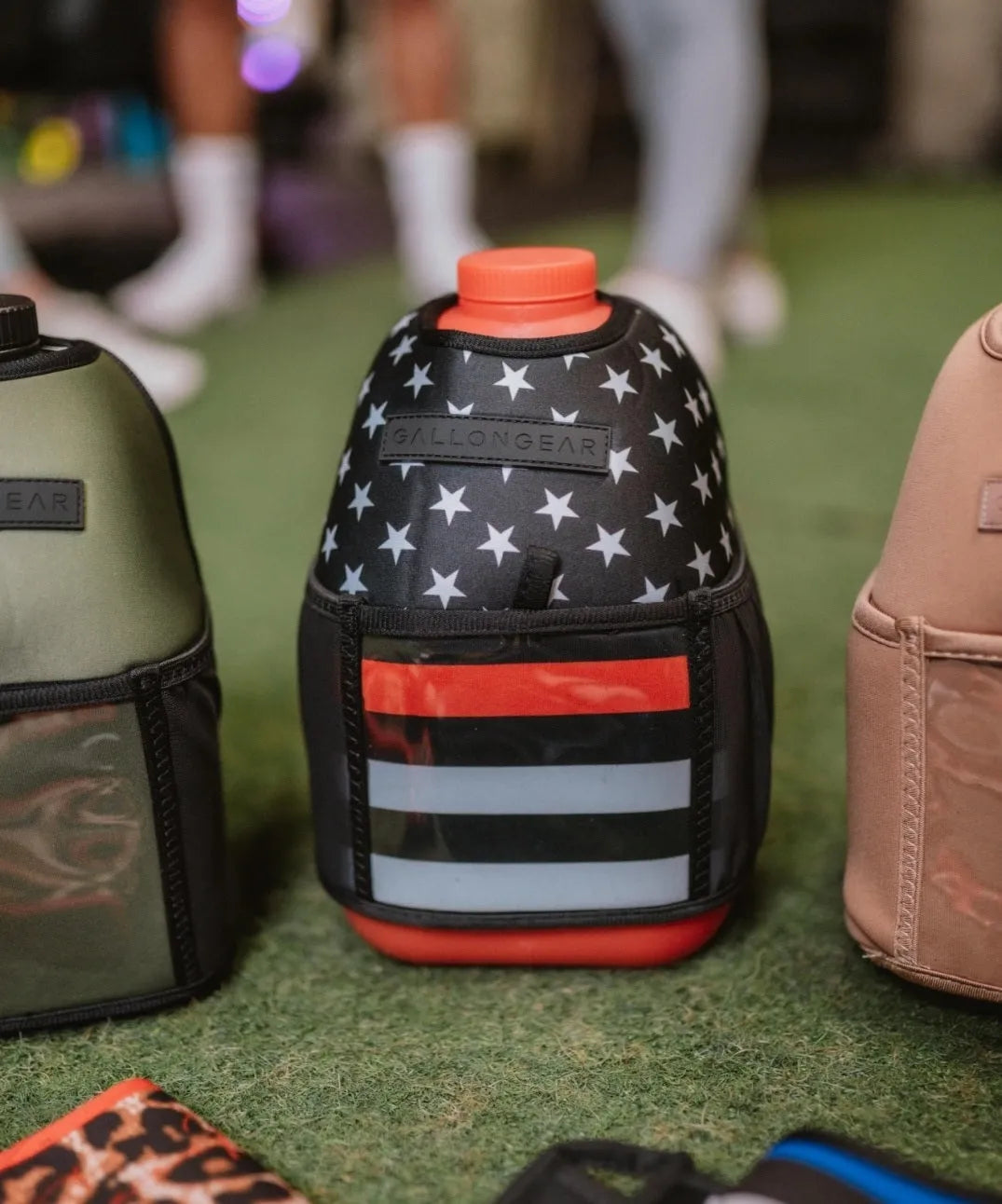 "2025" GALLON GEAR 1 GALLON BOOTY | GYM WATER BOTTLE SLEEVE (THIN RED LINE)#