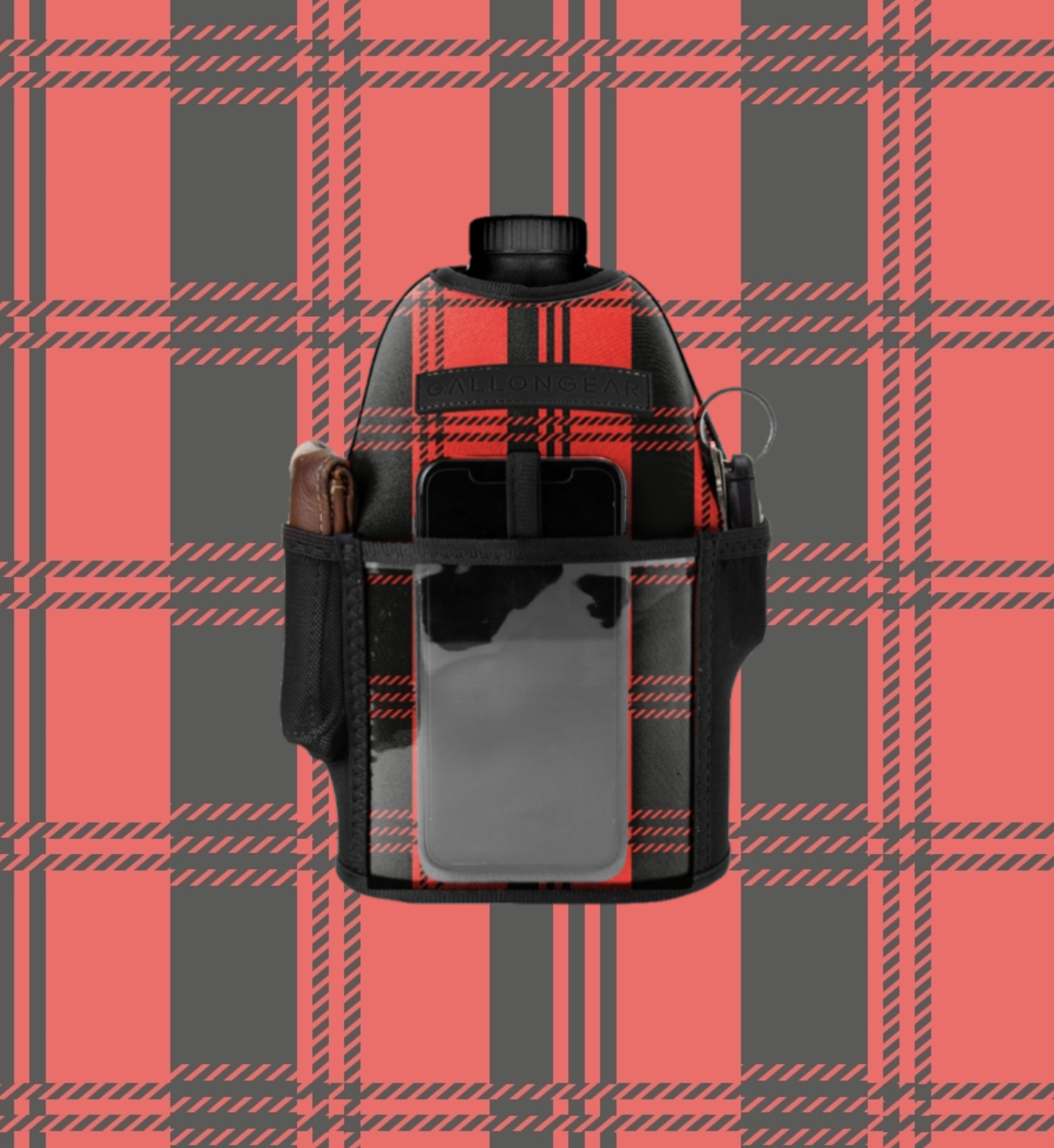 1/2 Gallon Red Plaid Booty