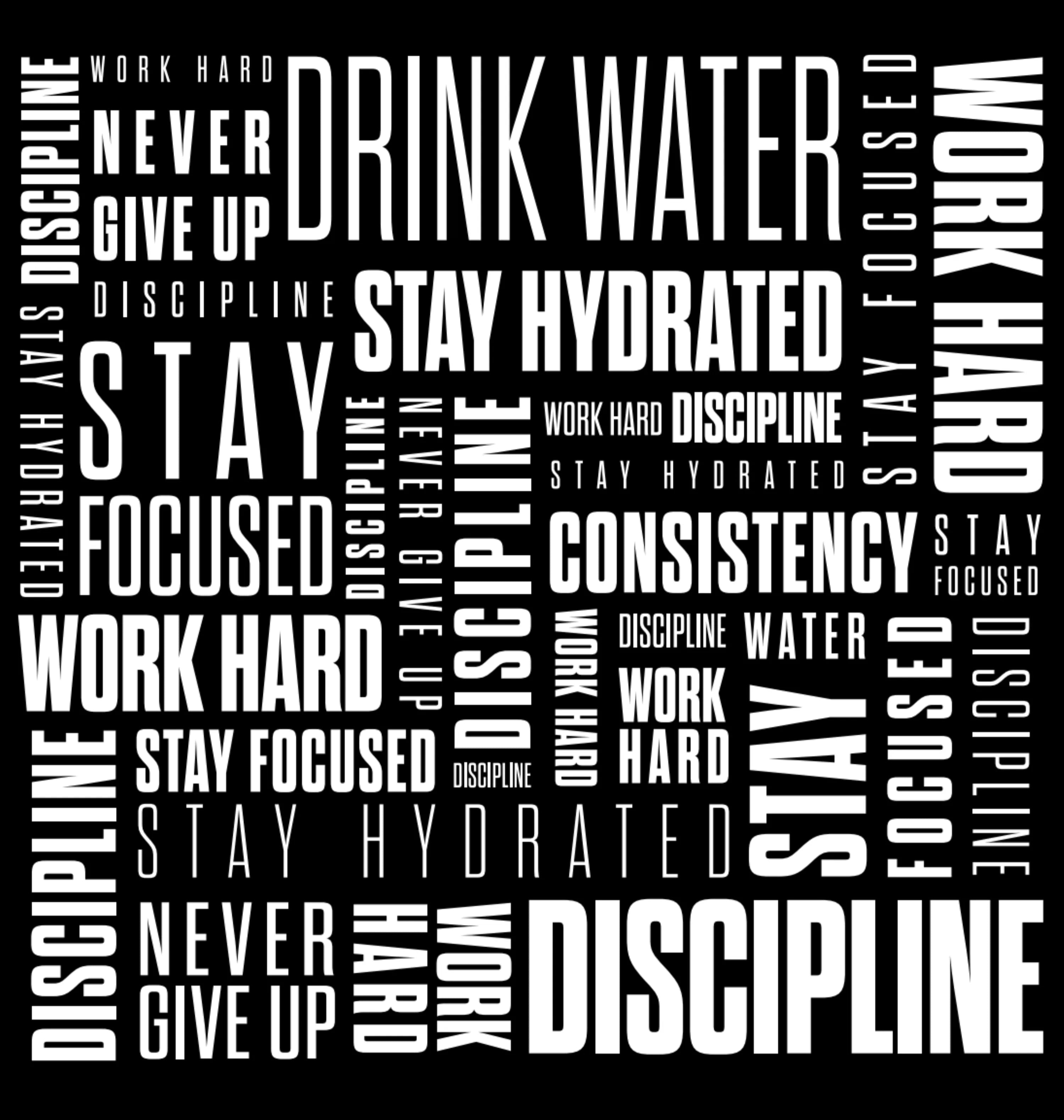 "2025" GALLON GEAR 1 GALLON BOOTY | GYM WATER BOTTLE SLEEVE (MOTIVATION BLACK/WHITE)