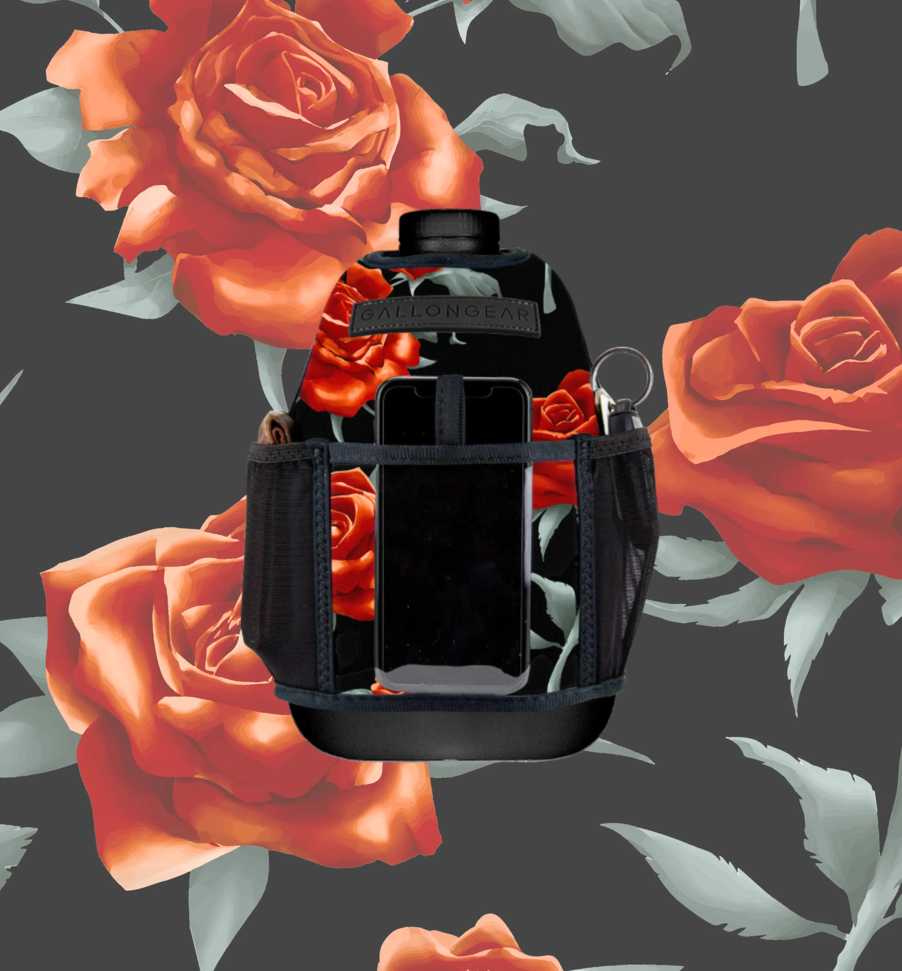 "2025" GALLON GEAR HALF GALLON BOOTY | GYM WATER BOTTLE SLEEVE (RED ROSE)#
