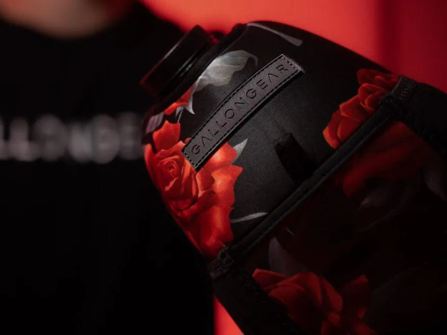 "2025" GALLON GEAR HALF GALLON BOOTY | GYM WATER BOTTLE SLEEVE (RED ROSE)#