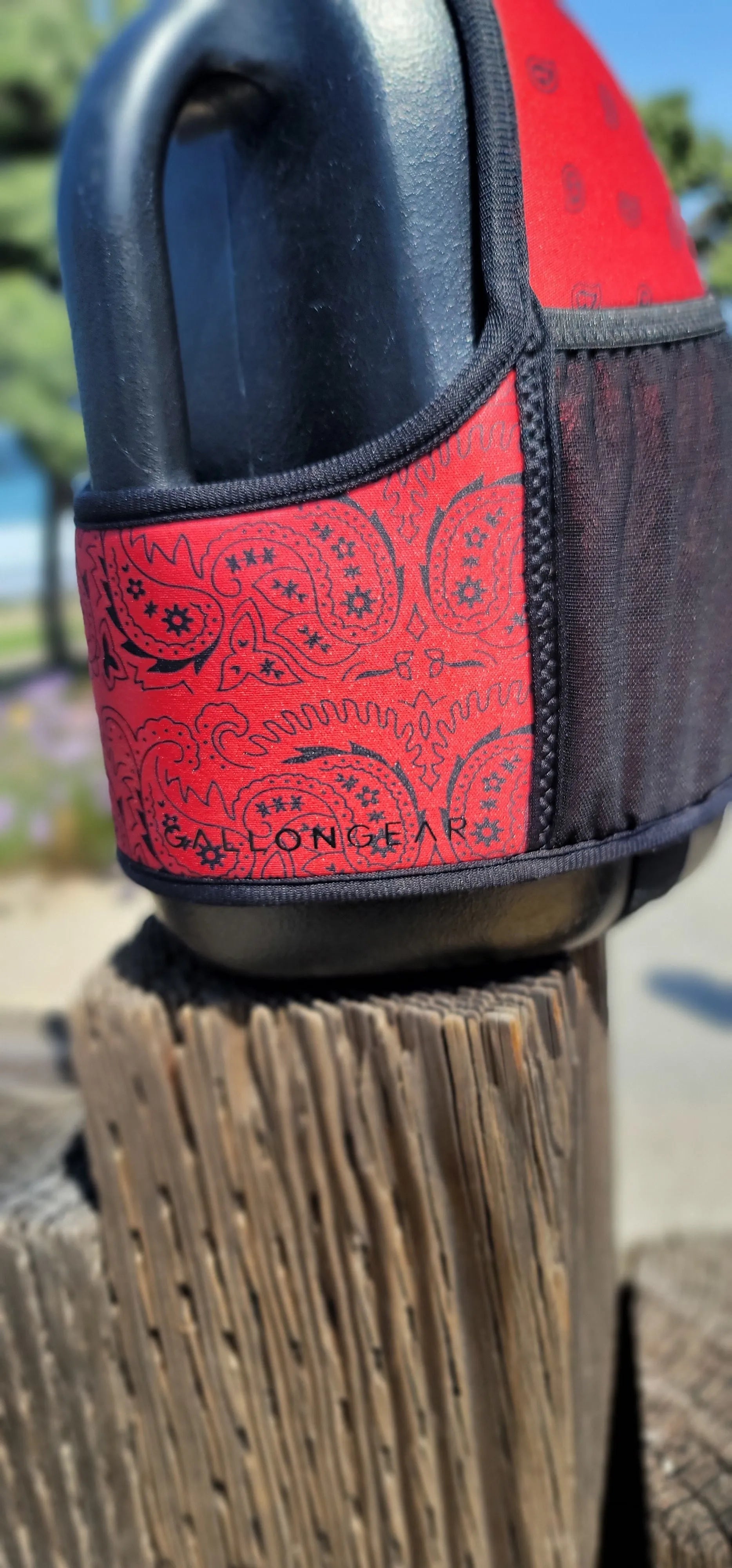 "2025" GALLON GEAR 1 GALLON BOOTY | GYM WATER BOTTLE SLEEVE (BANDANA RED)