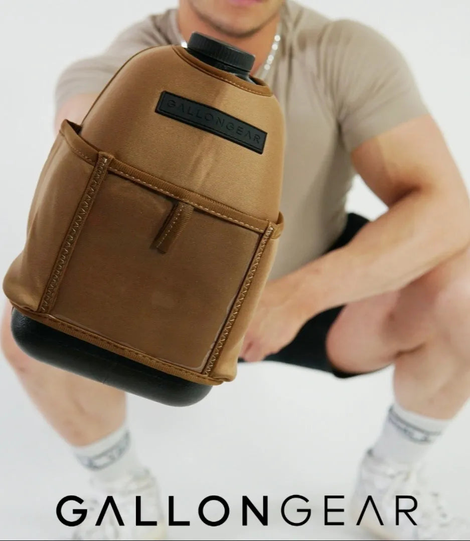 "2025" GALLON GEAR 1 GALLON BOOTY | GYM WATER BOTTLE SLEEVE (COYOTE BROWN)#