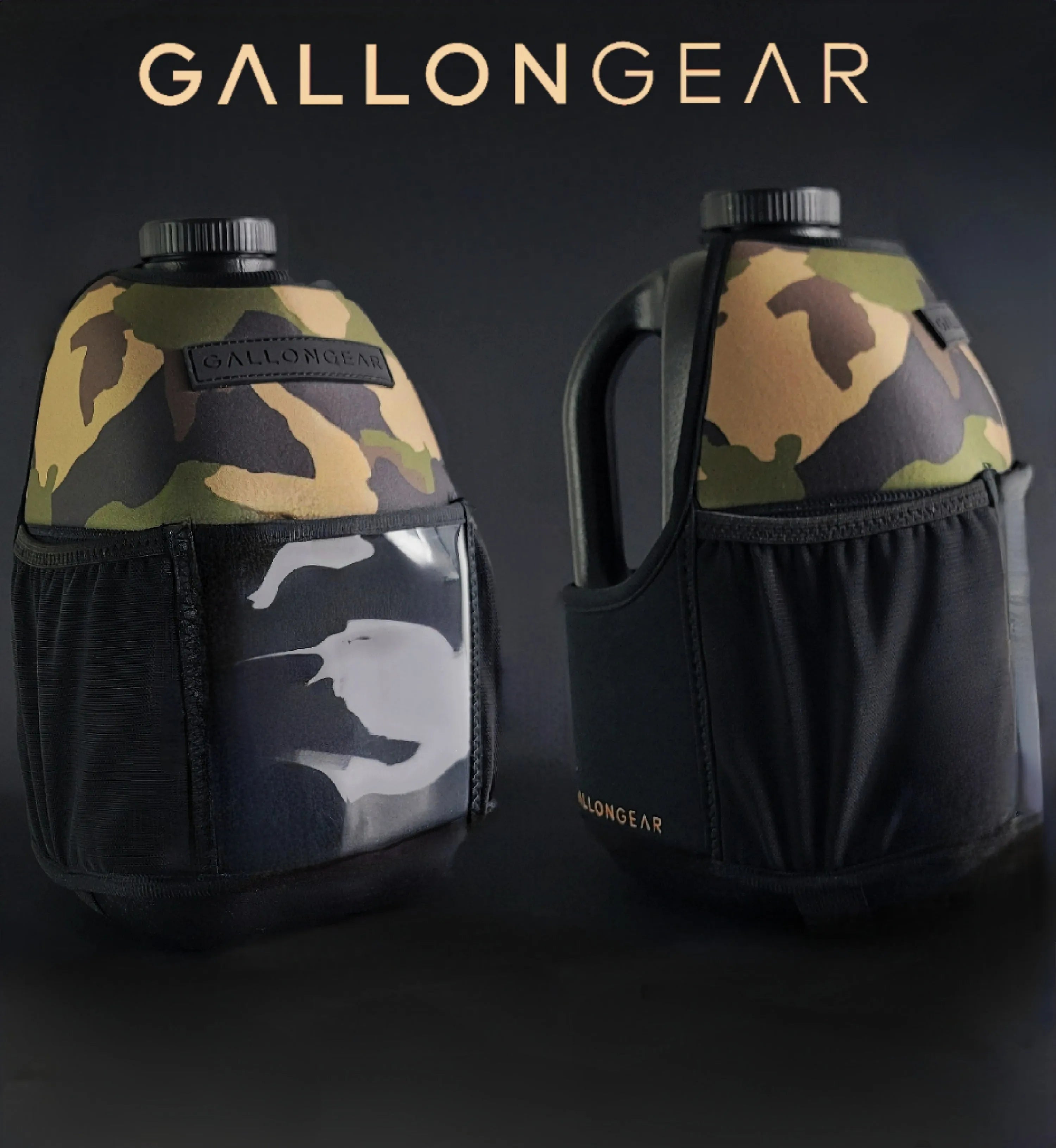 "2025" GALLON GEAR HALF GALLON BOOTY | GYM WATER BOTTLE SLEEVE (CAMO V2)