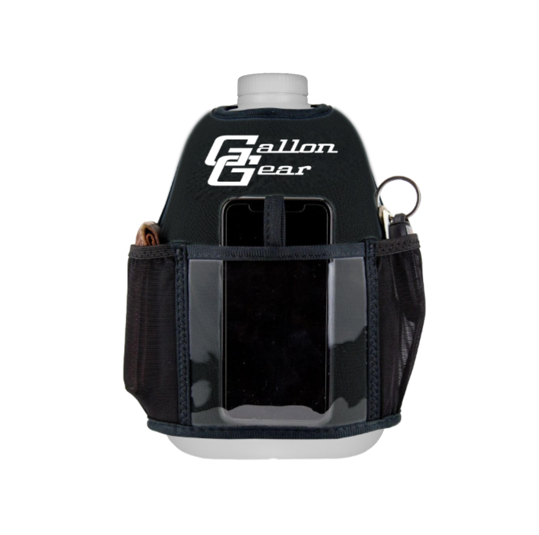 "2025" GALLON GEAR 1 GALLON BOOTY | GYM WATER BOTTLE SLEEVE (BLACK/WHITE)