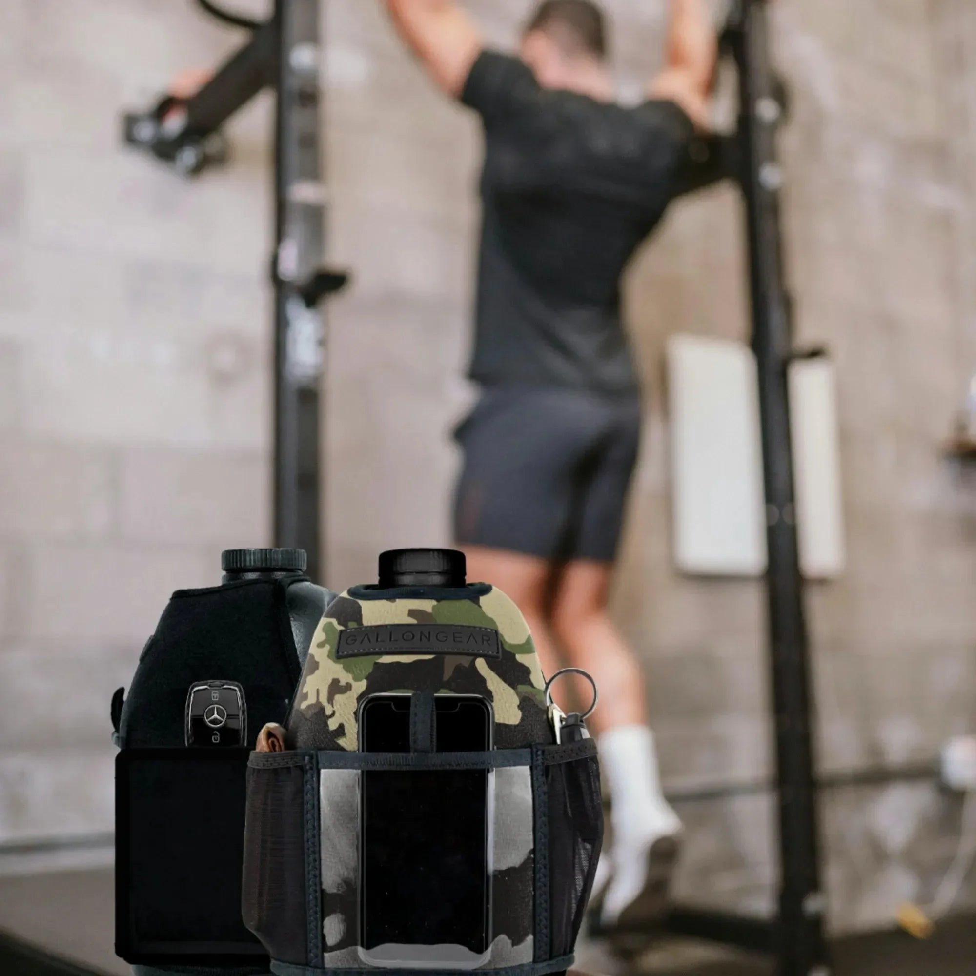 Insulated Gym Sports Sleeve | One Gallon Jug Water Bottle Sleeve | Gallon Gear | Camo V2