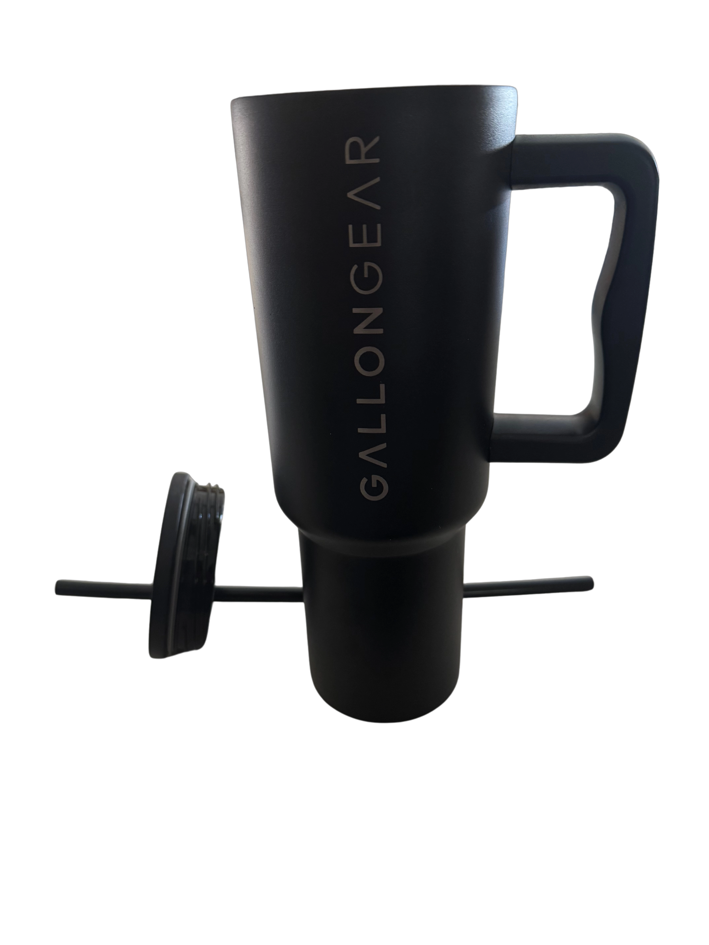 * NEW IN STOCK * 2025 GALLON GEAR STAINLESS STEEL INSULATED WATER BOTTLE WITH HANDLE 40oz CAPACITY | SCREW IN LID WITH STRAW | KEEP COLD FOR 24 HOURS | HOT FOR 12 HOURS (BLACK)