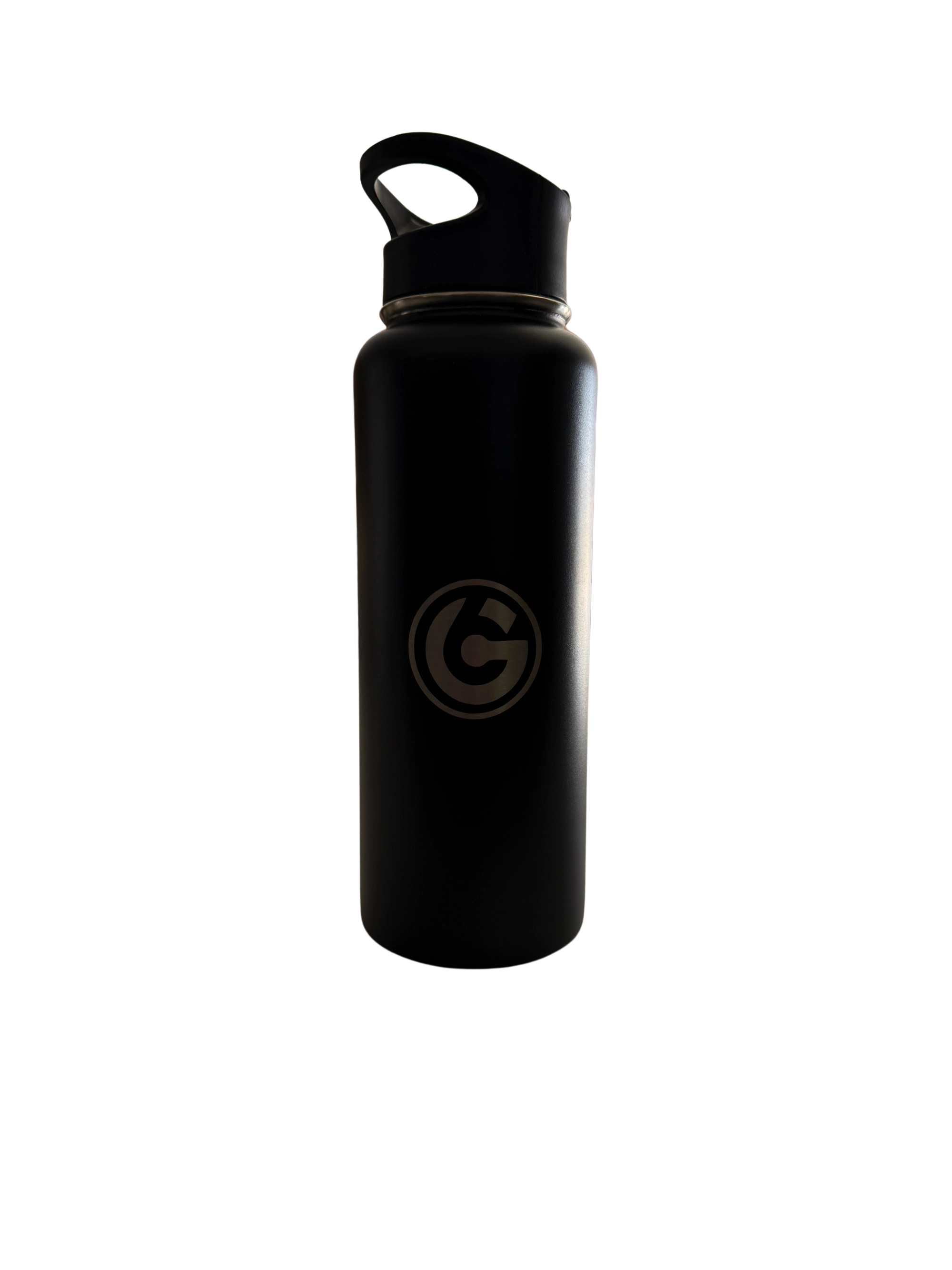 * IN STOCK * 2025 GALLON GEAR STAINLESS STEEL COMBO INSULATED WATER BOTTLE | WITH HANDLE SNAP TOP LID 40 OUNCE | GYM WATER BOTTLE WITH SLEEVE | NEOPRENE SLEEVE WITH CARRYING HANDLE (BLACK BOTTLE/BLACK SLEEVE)