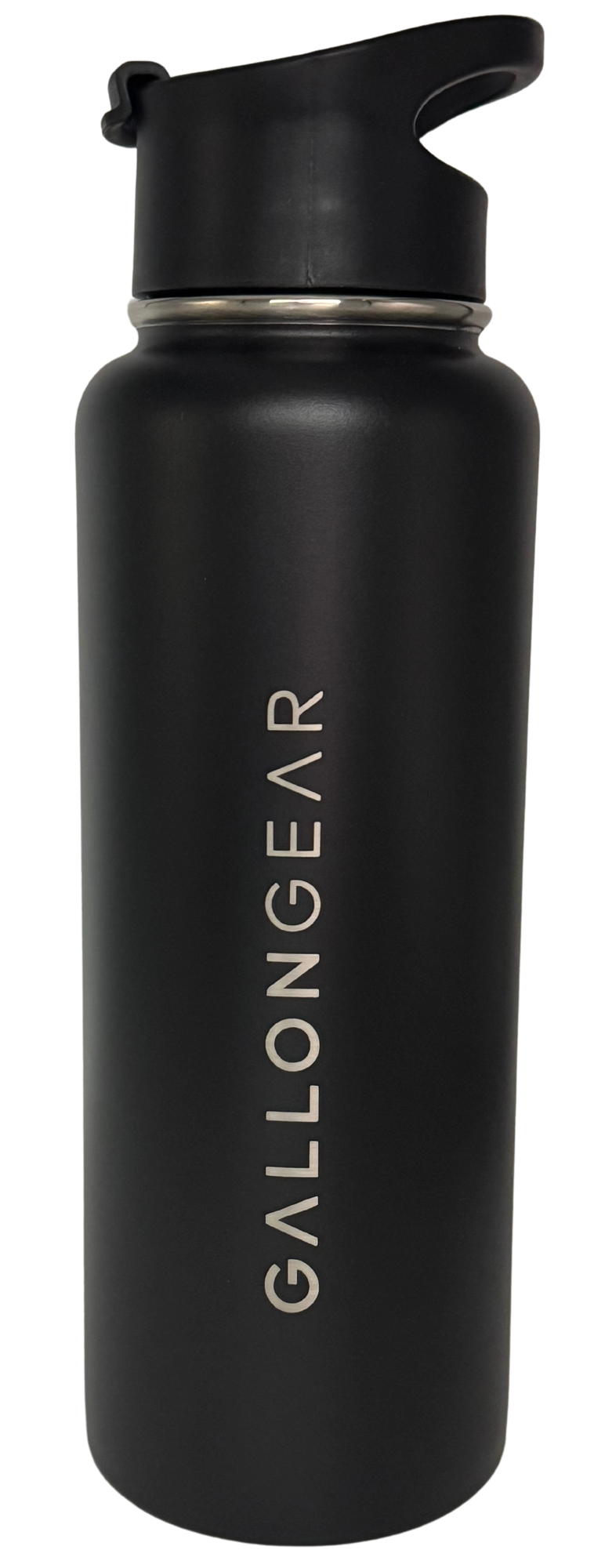 * IN STOCK * 2025 GALLON GEAR STAINLESS STEEL INSULATED WATER BOTTLE | WITH HANDLE SNAP TOP LID 40 OUNCE CAPACITY | KEEP COLD FOR 24 HOURS | HOT FOR 12 HOURS (BLACK)