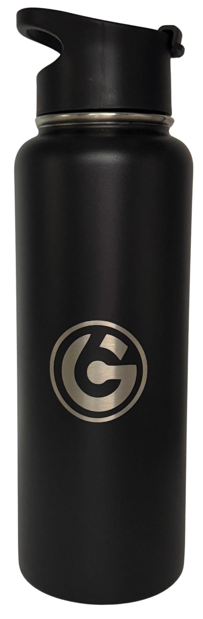* IN STOCK * 2025 GALLON GEAR STAINLESS STEEL INSULATED WATER BOTTLE | WITH HANDLE SNAP TOP LID 40 OUNCE CAPACITY | KEEP COLD FOR 24 HOURS | HOT FOR 12 HOURS (BLACK)