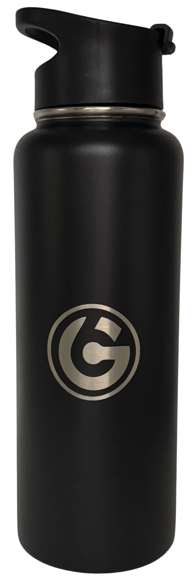 * IN STOCK * 2026 GALLON GEAR STAINLESS STEEL INSULATED WATER BOTTLE | WITH HANDLE SNAP TOP LID 40 OUNCE CAPACITY | KEEP COLD FOR 24 HOURS | HOT FOR 12 HOURS (BLACK)