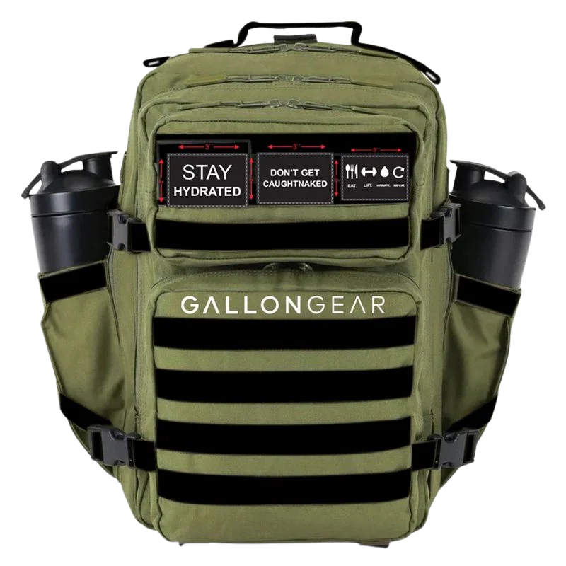 * PRE-ORDER JULY * 2026 GALLON GEAR GRUNT TACTICAL BACKPACK | CUBE XL MEAL MANAGEMENT BAG | MEAL PREP BACKPACK COMBO | STEALTH BLACK