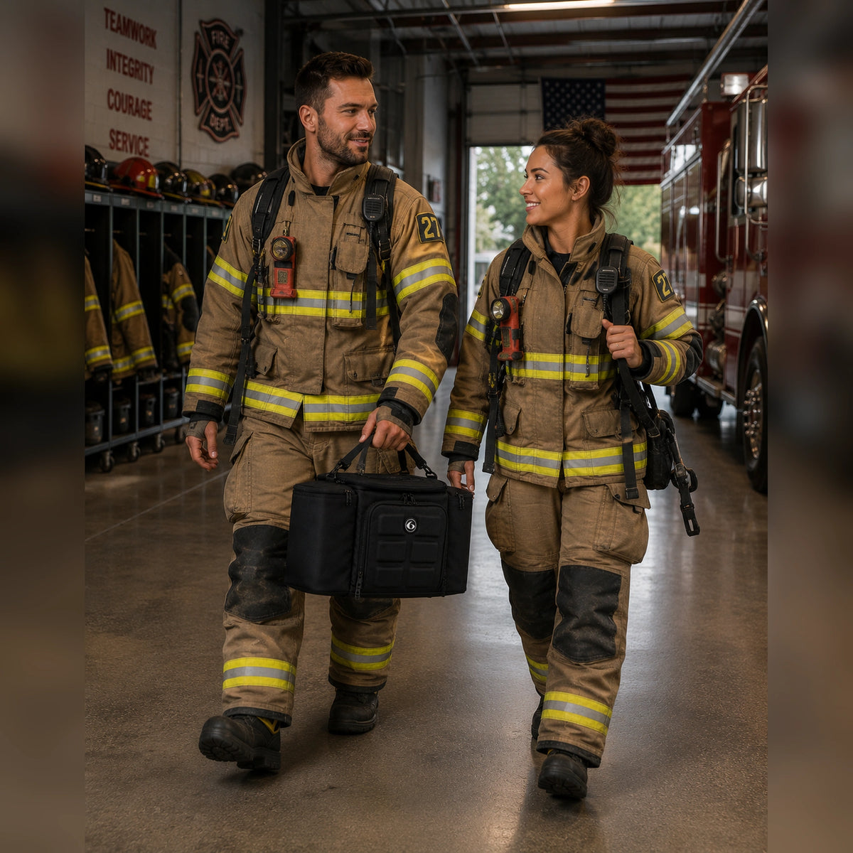 Meal Prep Management Tote Bag | 4-Meal Lunch Box | Black Stealth | Innovator 300 | Six Pack Bags