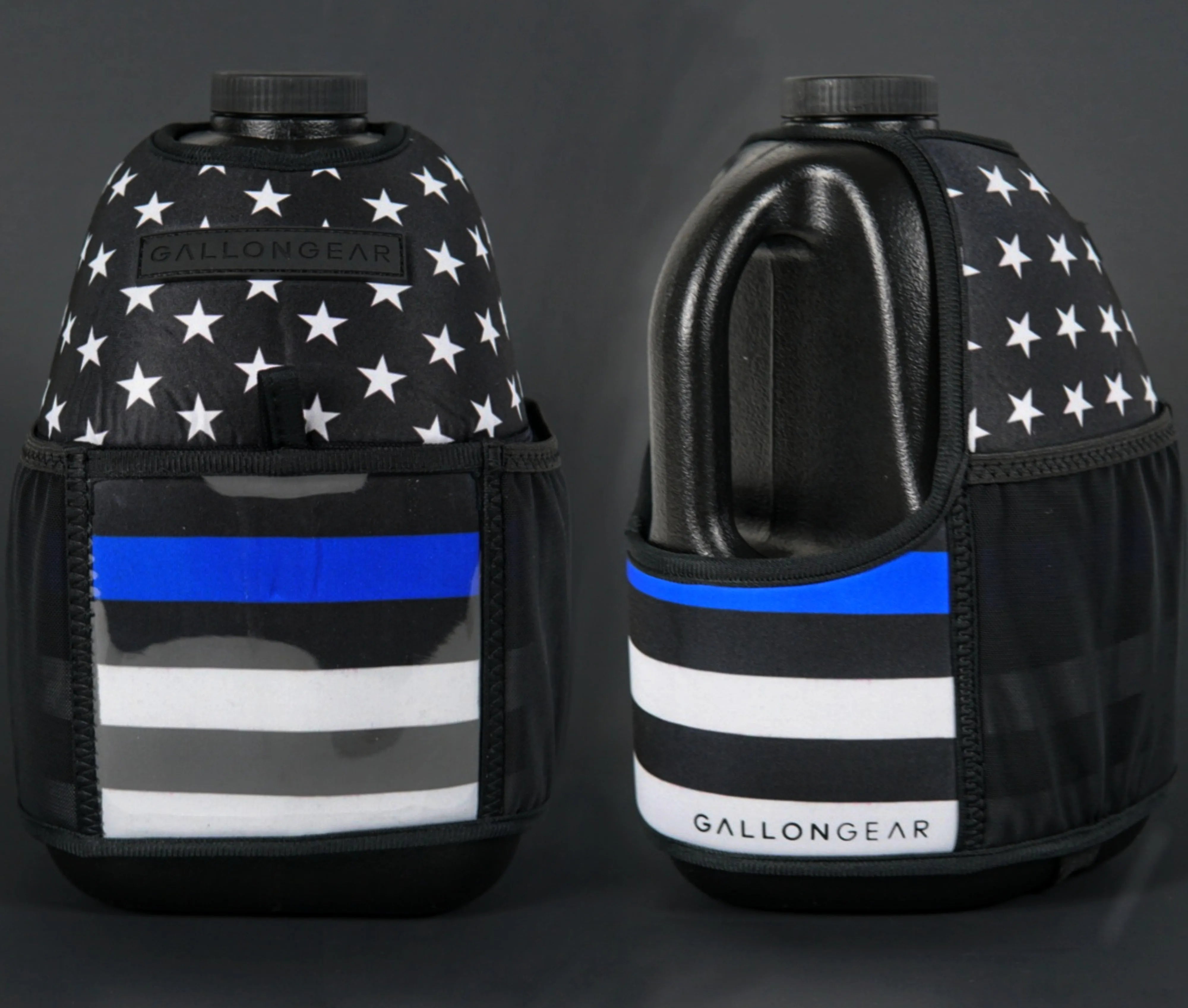 "2025" GALLON GEAR 1 GALLON BOOTY | GYM WATER BOTTLE SLEEVE (THIN BLUE LINE)