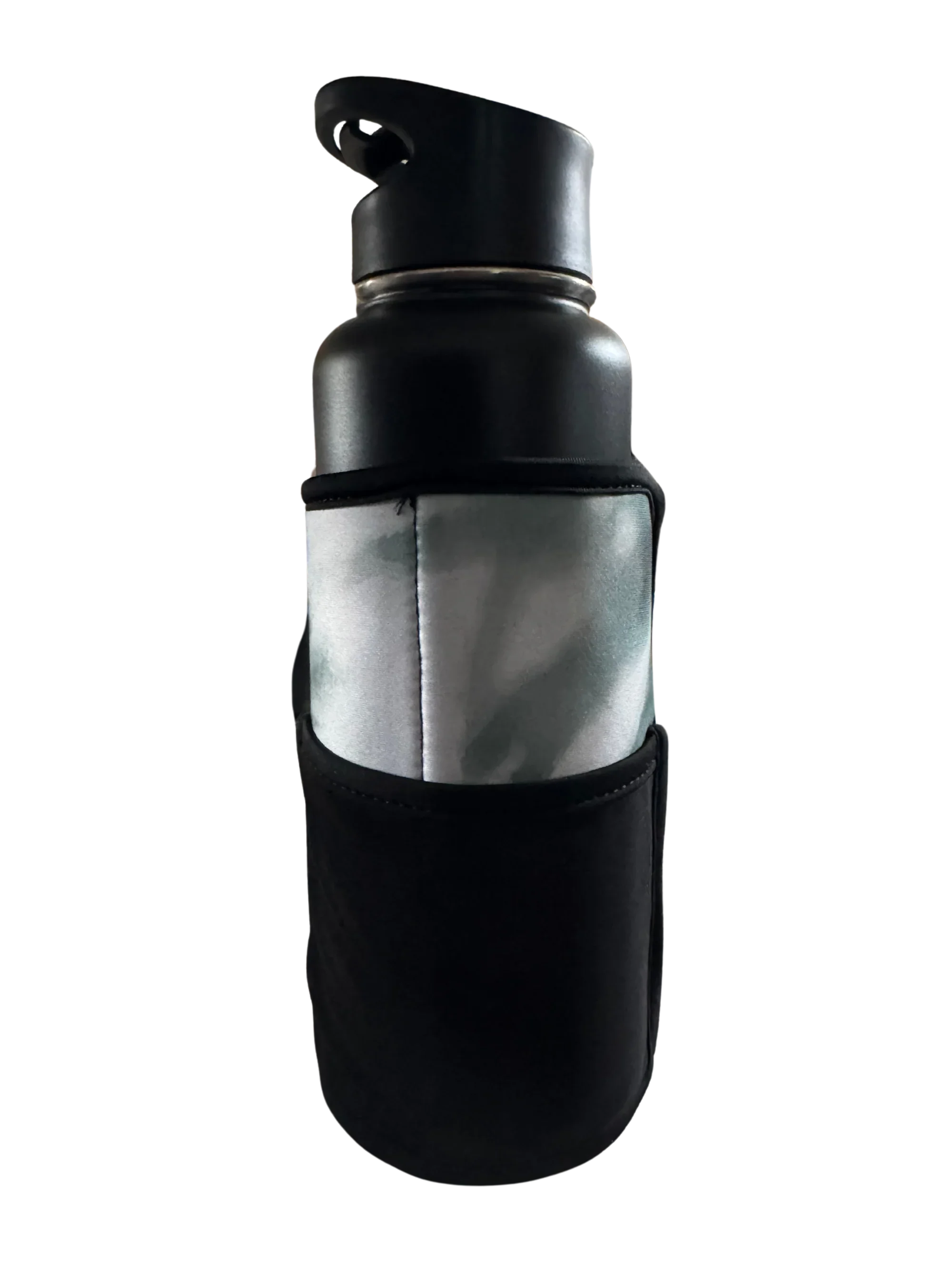 * IN STOCK * 2026 GALLON GEAR STAINLESS STEEL COMBO INSULATED WATER BOTTLE | WITH HANDLE SNAP TOP LID 40 OUNCE | GYM WATER BOTTLE WITH SLEEVE | NEOPRENE SLEEVE WITH CARRYING HANDLE TYE-DYE (BLACK BOTTLE - GREEN/WHITE/BLACK SLEEVE)