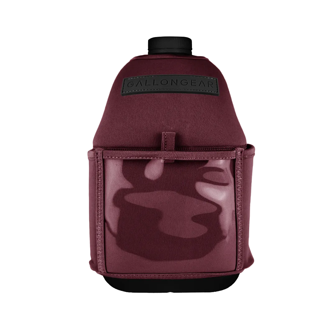 "2025" GALLON GEAR 1 GALLON BOOTY | GYM WATER BOTTLE SLEEVE (MAROON)