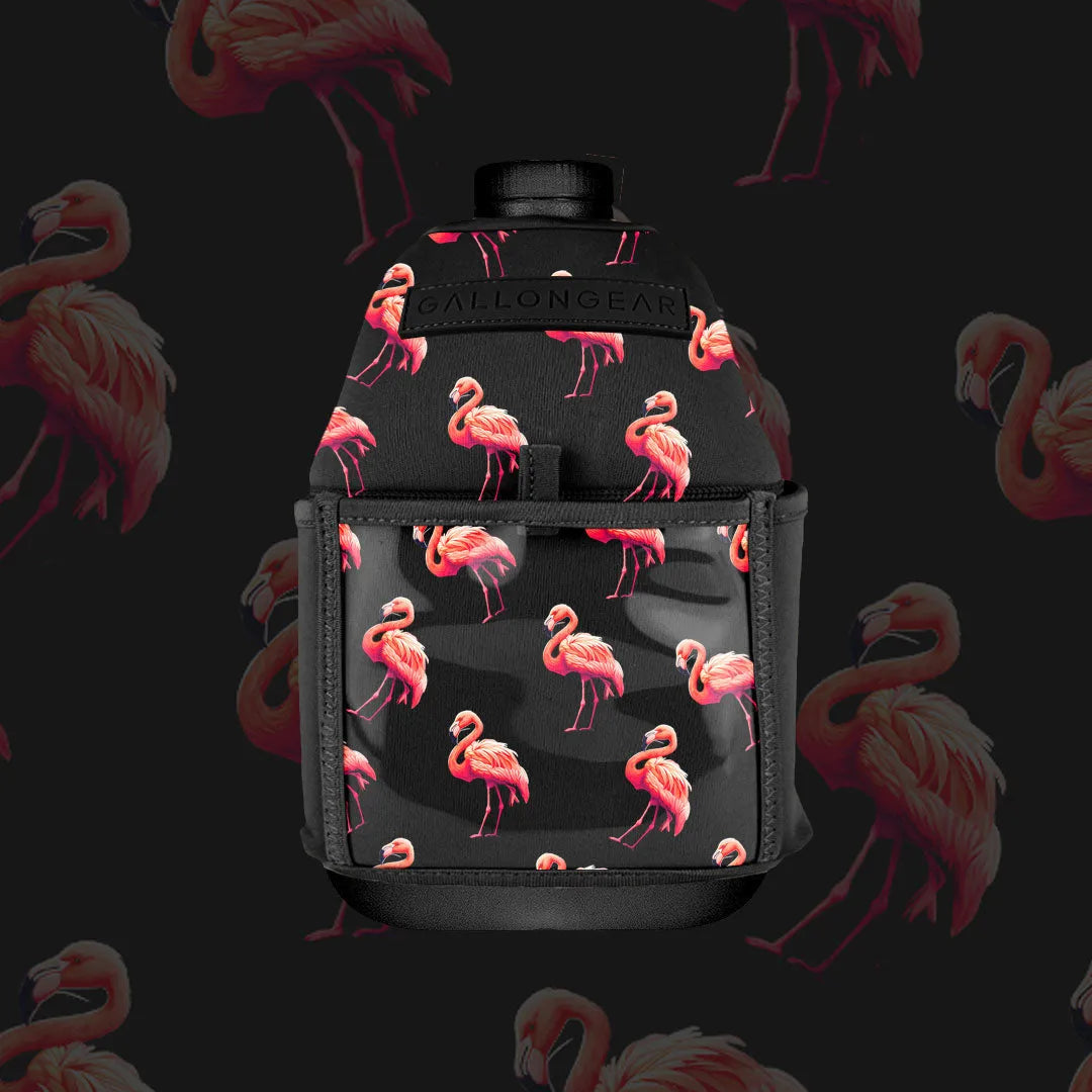 "2025" GALLON GEAR 1 GALLON BOOTY | GYM WATER BOTTLE SLEEVE (FLAMINGO)