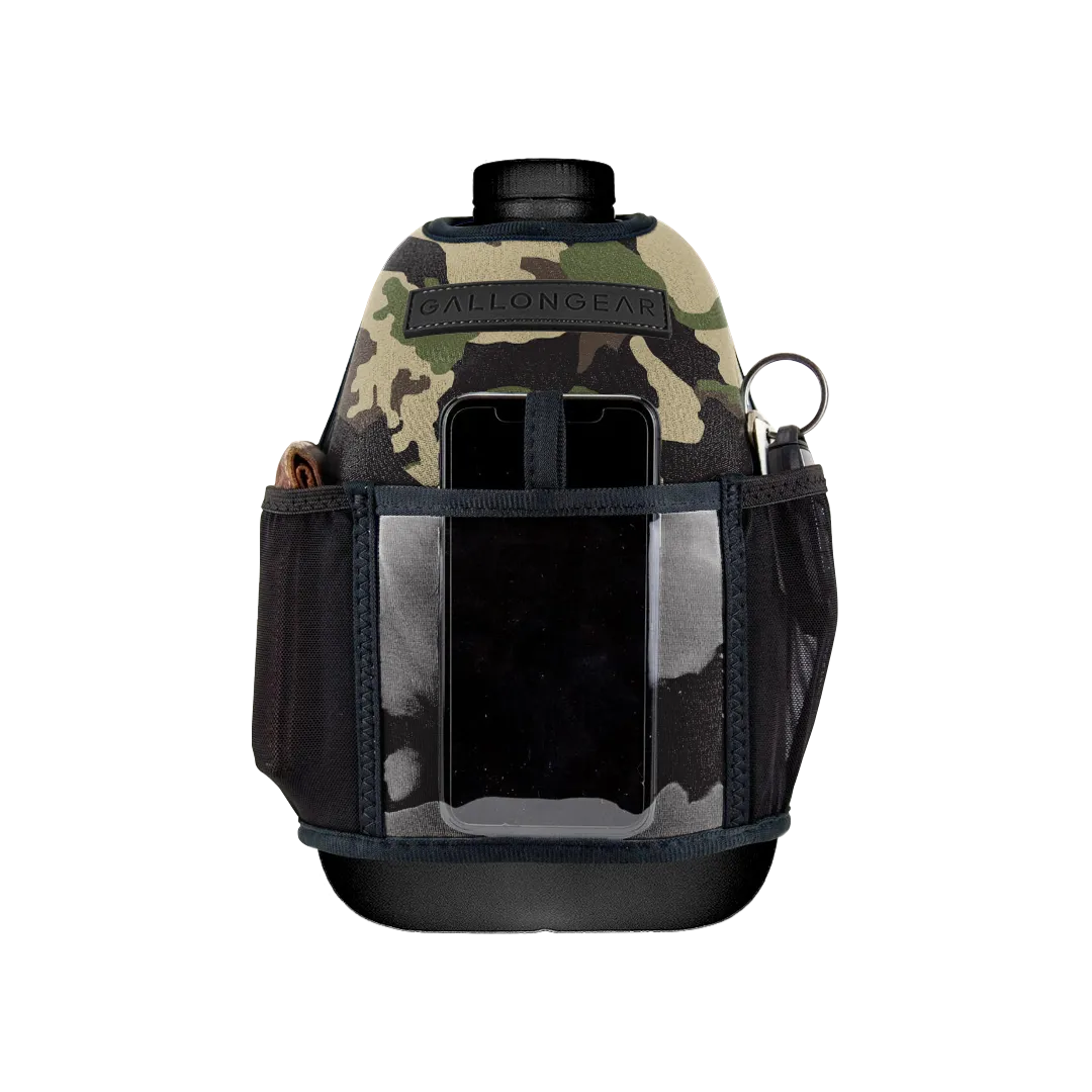"2025" GALLON GEAR HALF GALLON BOOTY | GYM WATER BOTTLE SLEEVE (CAMO V2)