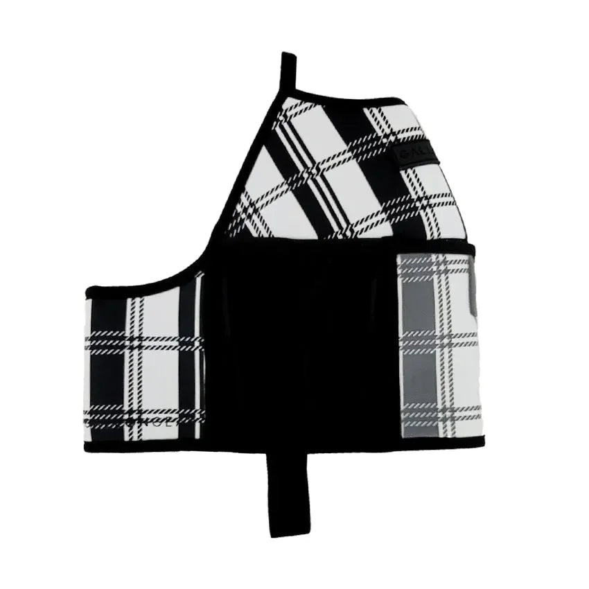 Insulated Gym Sports Sleeve | One Gallon Jug Water Bottle Sleeve | Gallon Gear | Plaid White/Black