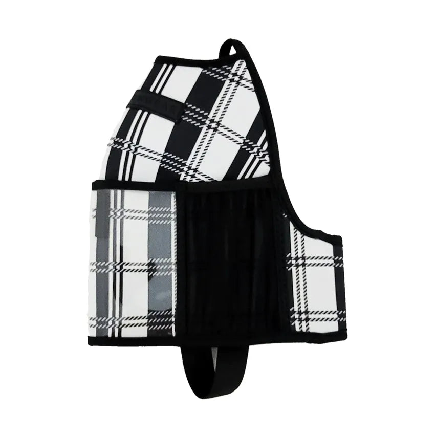 "2025" GALLON GEAR HALF GALLON BOOTY | GYM WATER BOTTLE SLEEVE (PLAID WHITE/BLACK)#