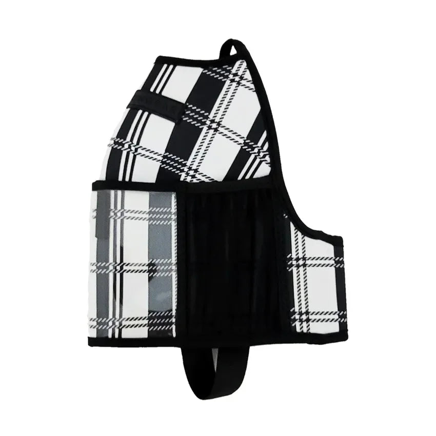 "2025" GALLON GEAR HALF GALLON BOOTY | GYM WATER BOTTLE SLEEVE (PLAID WHITE/BLACK)#