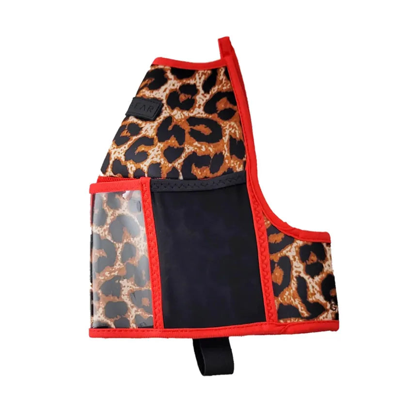 "2025" GALLON GEAR HALF GALLON BOOTY | GYM WATER BOTTLE SLEEVE (LEOPARD RED)#