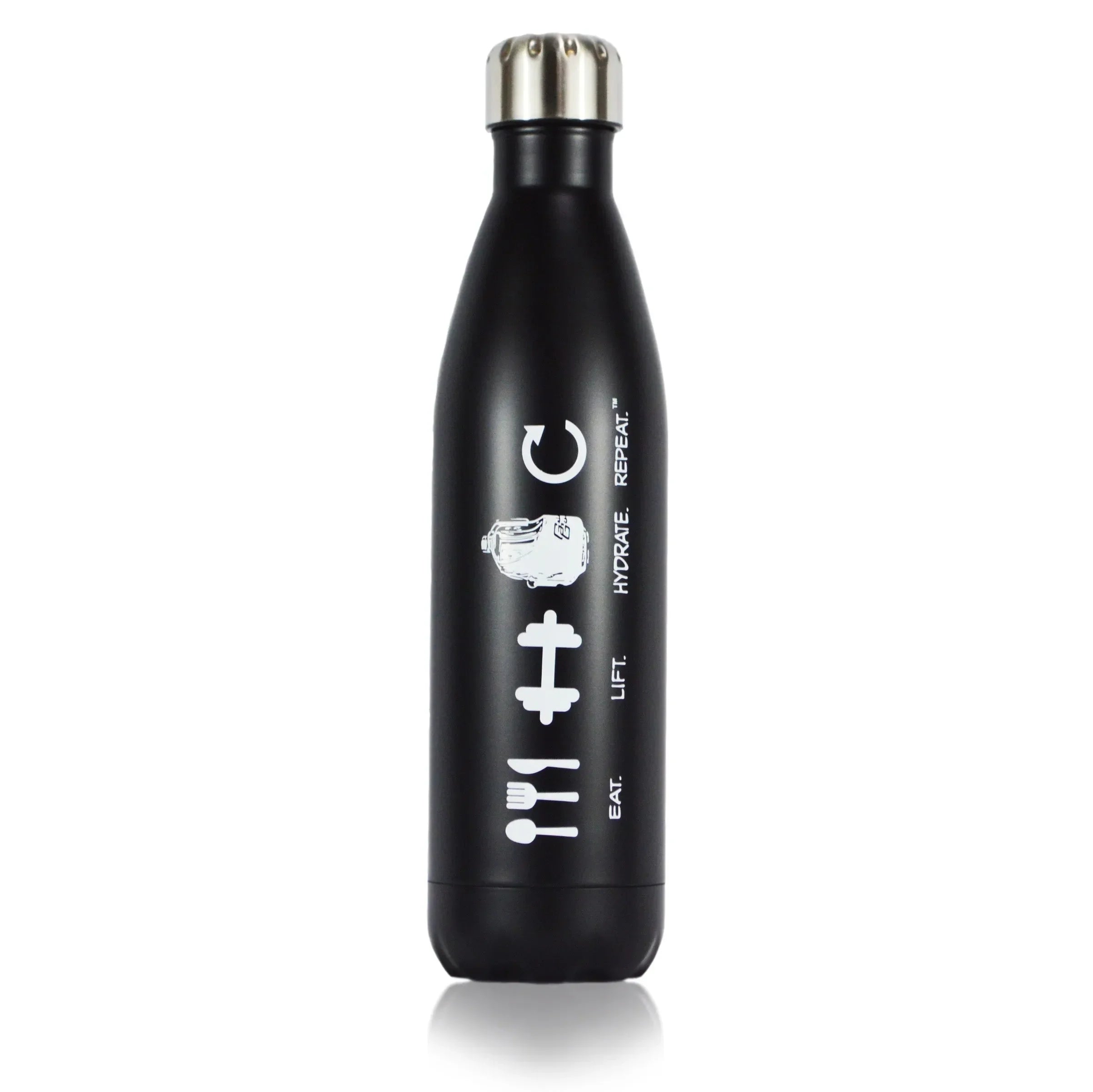 2026 GALLON GEAR STAINLESS STEEL VACUMN INSULATED WATER BOTTLE 25oz/750ml KEEP COLD FOR 24 HOURS | HOT FOR 12 HOURS (BLACK)