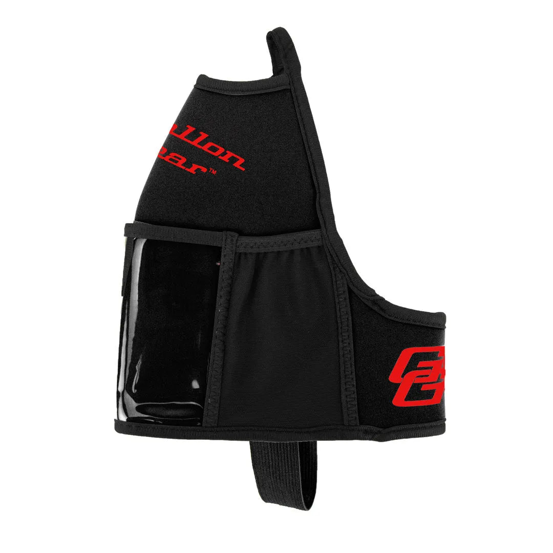 "2025" GALLON GEAR HALF GALLON BOOTY | GYM WATER BOTTLE SLEEVE (BLACK/RED)