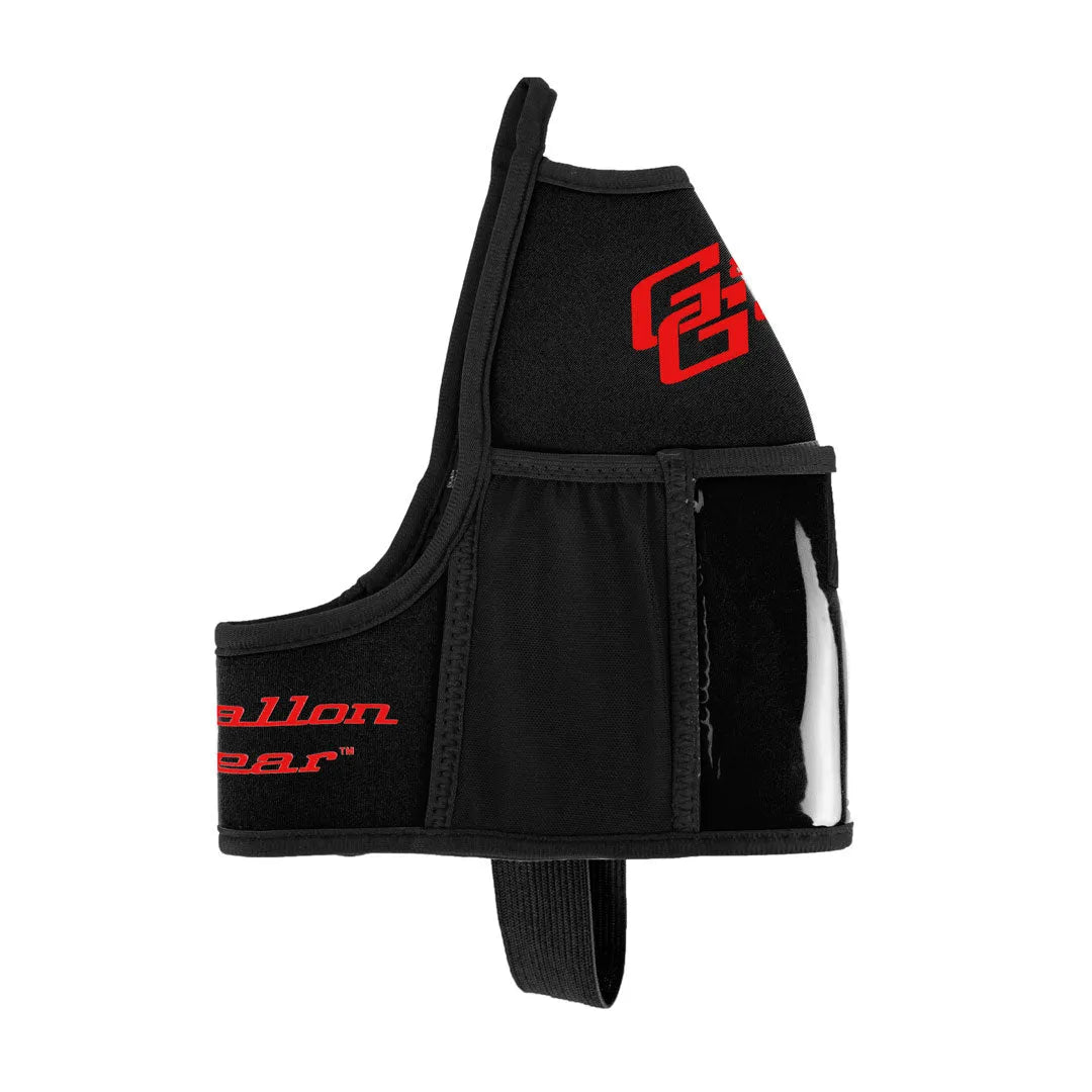 "2025" GALLON GEAR HALF GALLON BOOTY | GYM WATER BOTTLE SLEEVE (BLACK/RED)