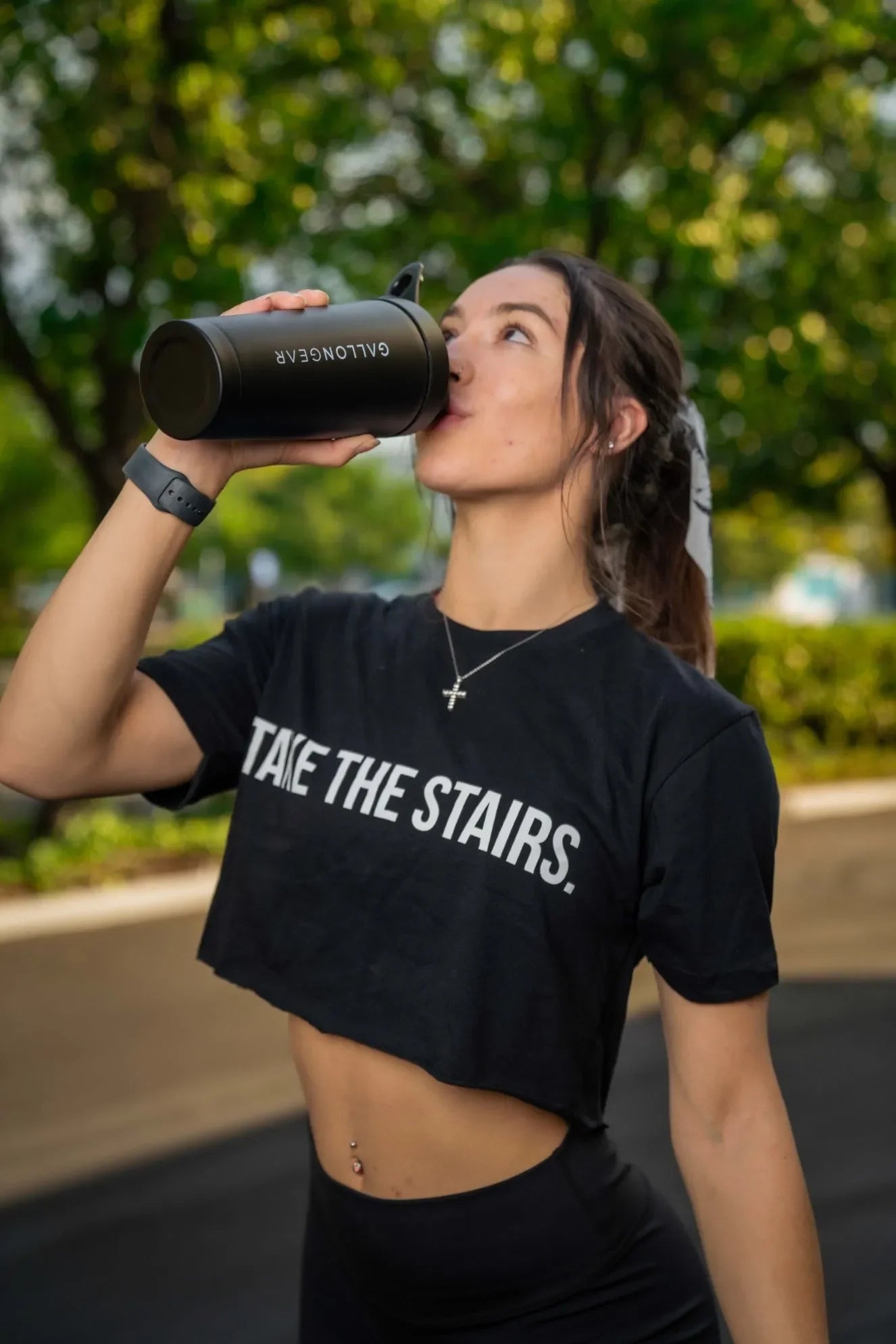 * IN STOCK * 2026 GALLON GEAR STAINLESS STEEL INSULATED SHAKER BOTTLE | SHAKER BALL AND MIXER LID INCLUDED 25oz/750ml CAPACITY | KEEPS LIQUIDS COLD FOR 24 HOURS AND HOT FOR 12 HOURS (BLACK)
