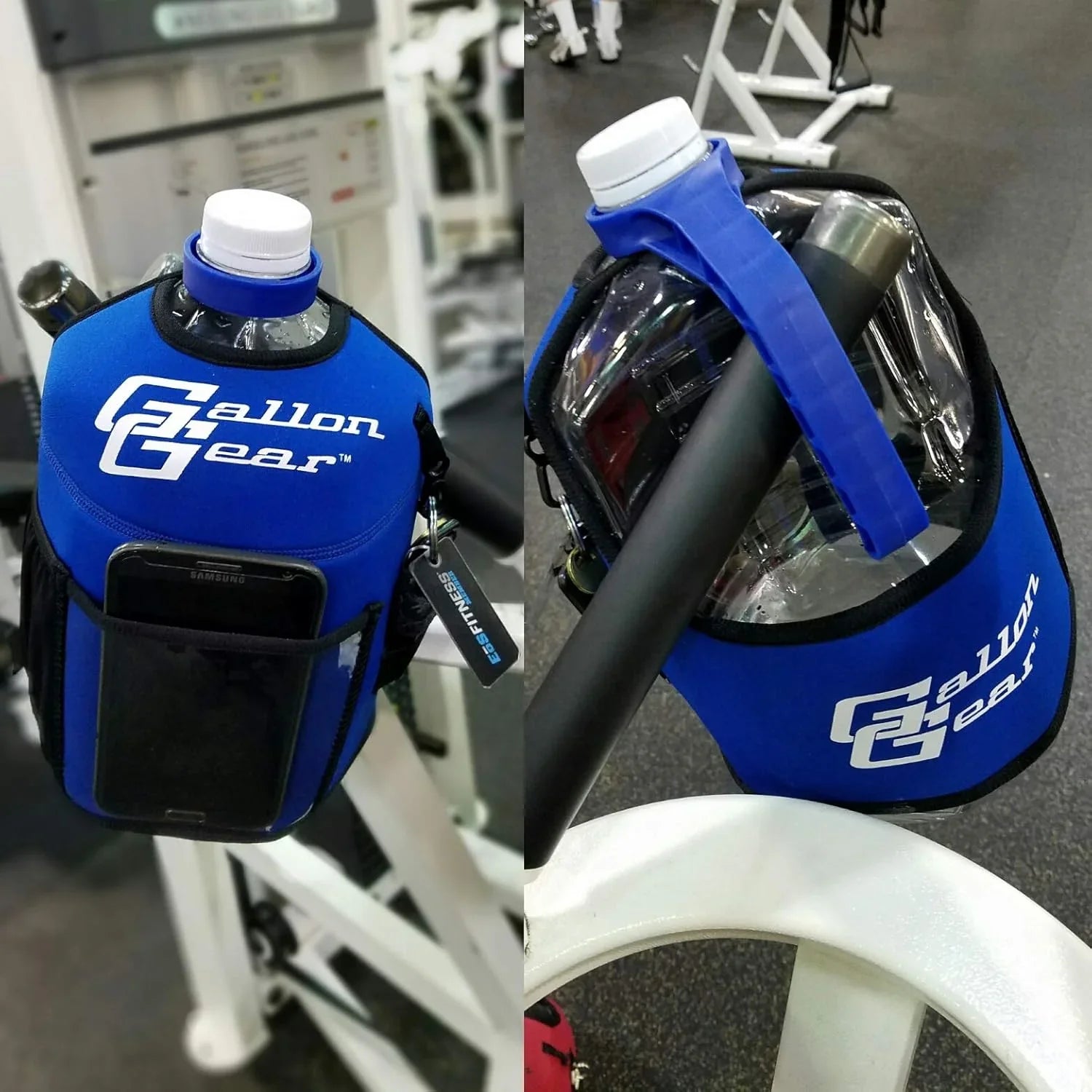 Insulated Gym Sports Sleeve | One Gallon Jug Water Bottle Sleeve | Gallon Gear | Blue/Black | Pre-Order